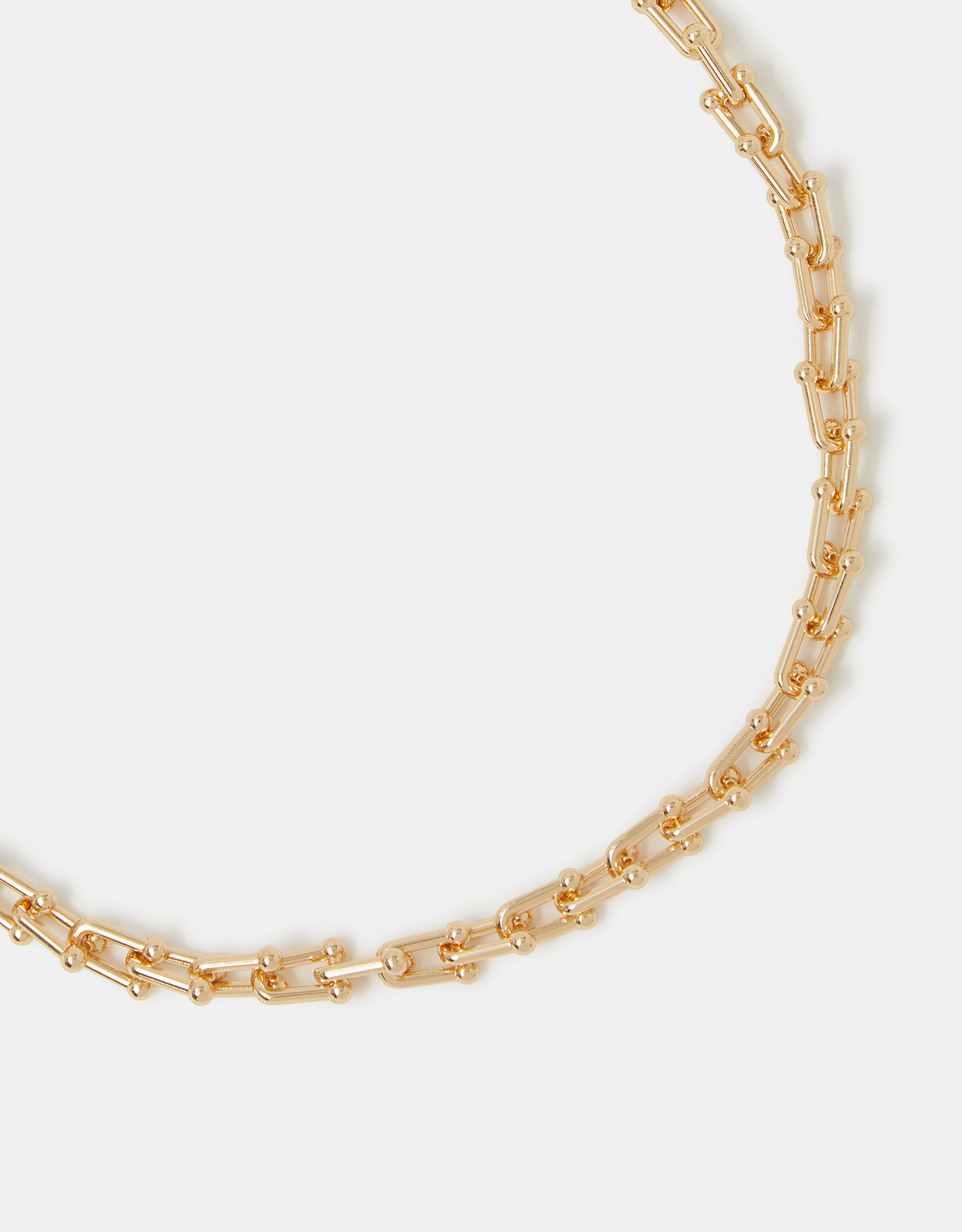 Gold Carabiner Link Chain Necklace - Accessorize