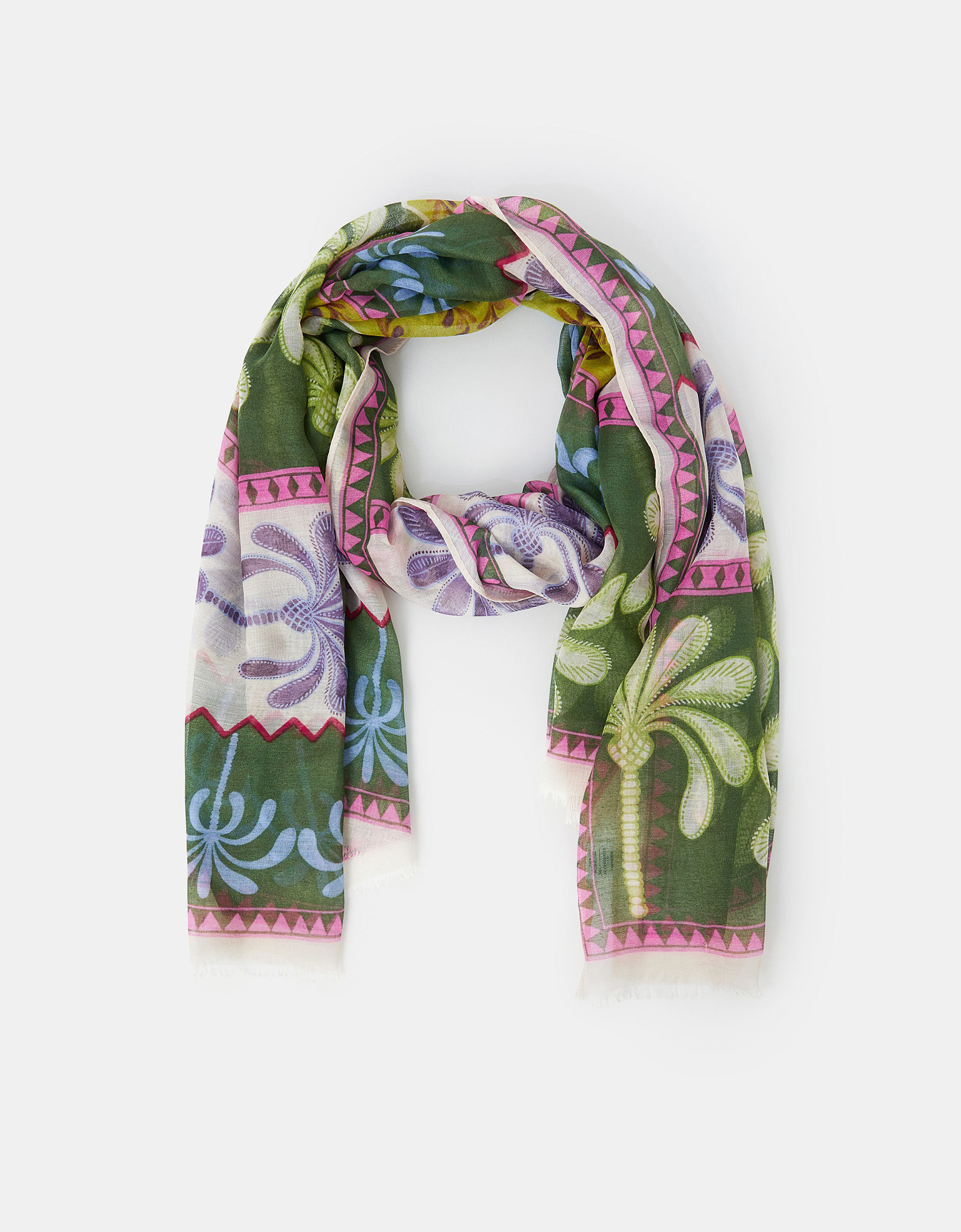 Lightweight Palm Print Scarf - Accessorize