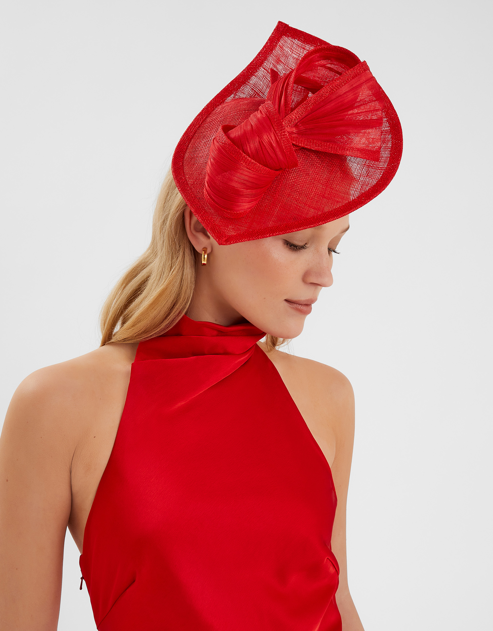 Teardrop Bow Fascinator Red - Accessorize