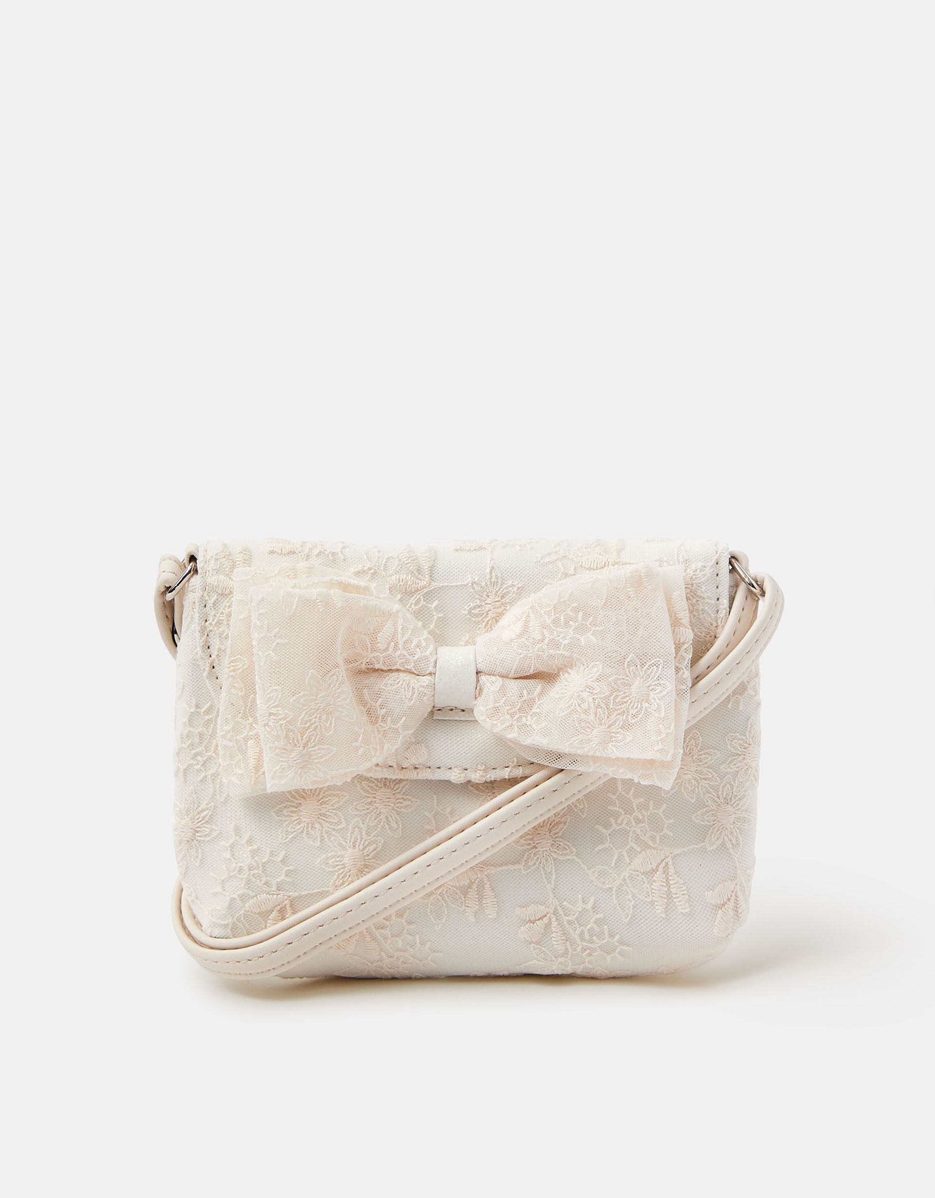 Red Girls Floral Lace Bow Bag - Accessorize