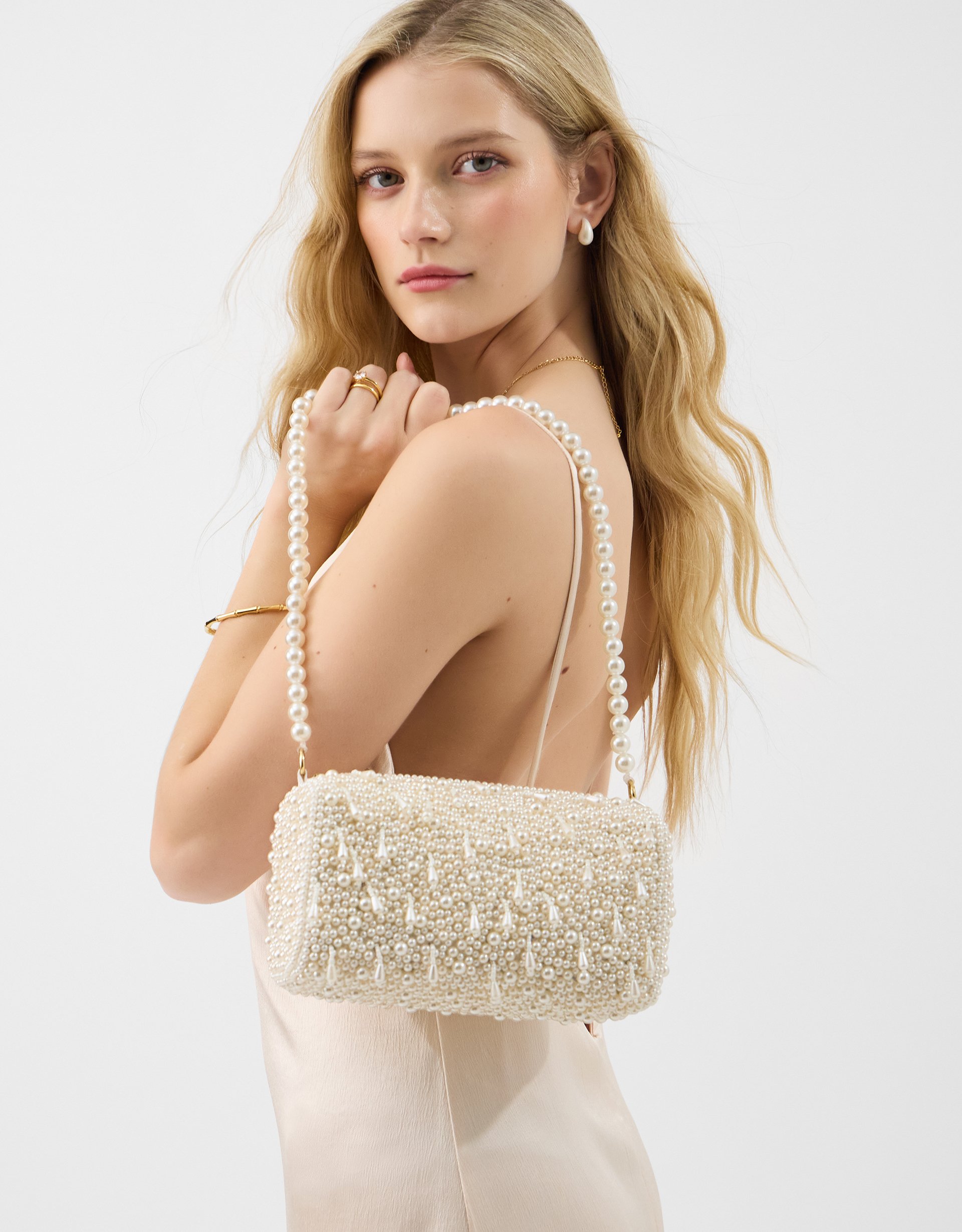 Drop Bead Shoulder Bag - Accessorize
