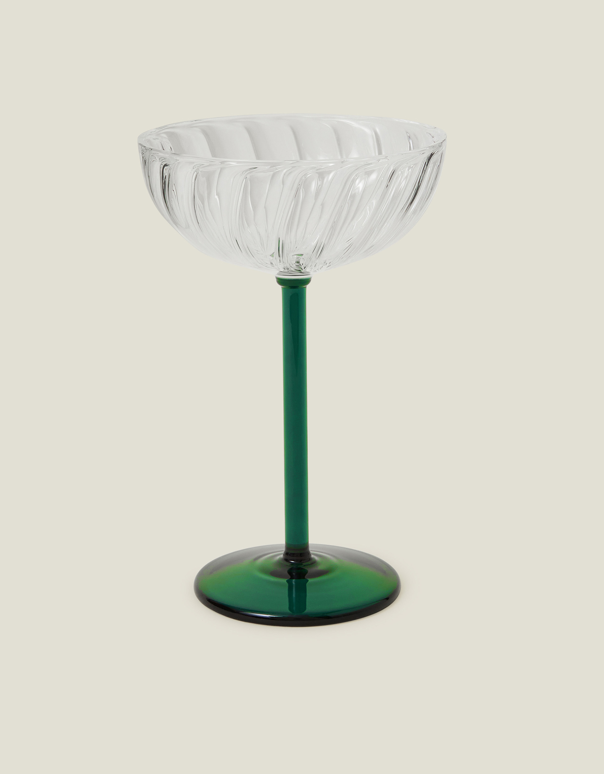 Green Scallop Cocktail Glass - Accessorize