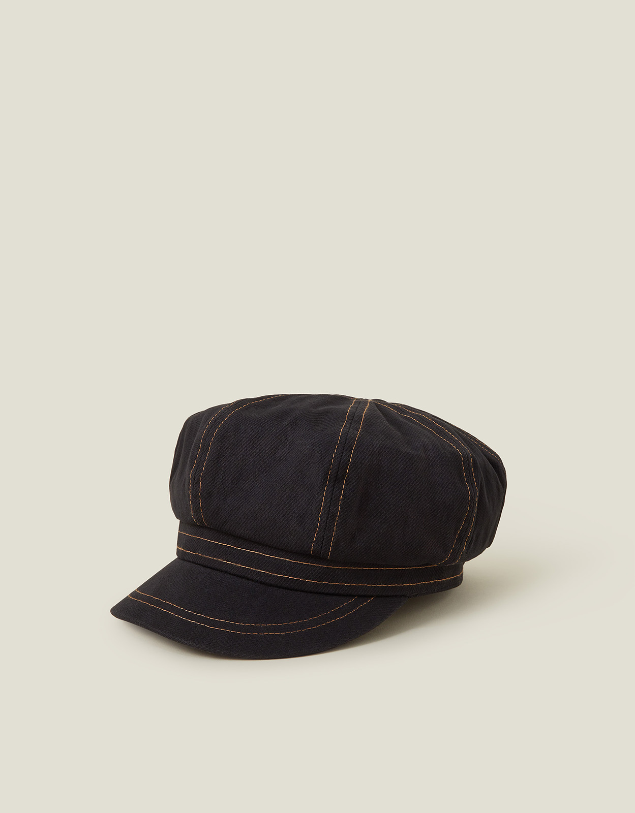 Multicolour Twill Stitch Baker Boy Hat - Accessorize