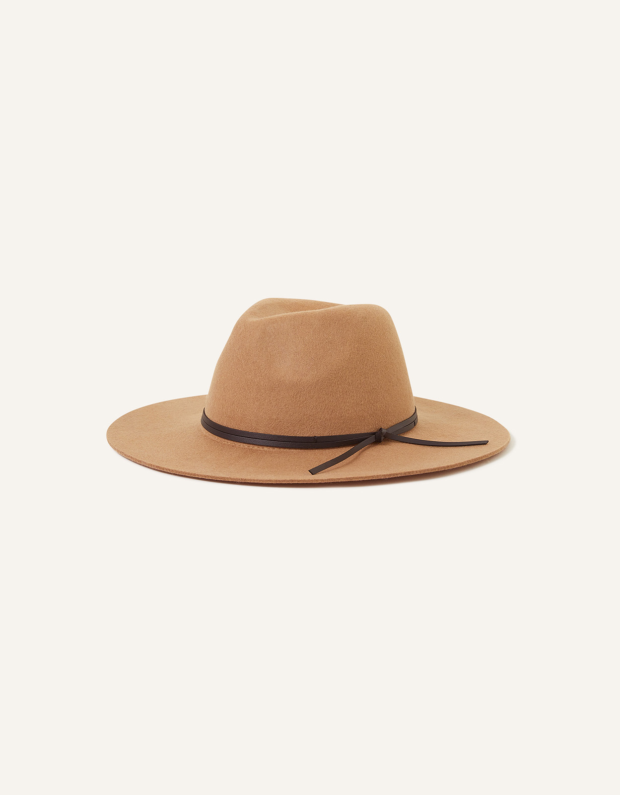 Accessorize Women's Brown Contemporary Wool Fedora Camel, Size: 57cm