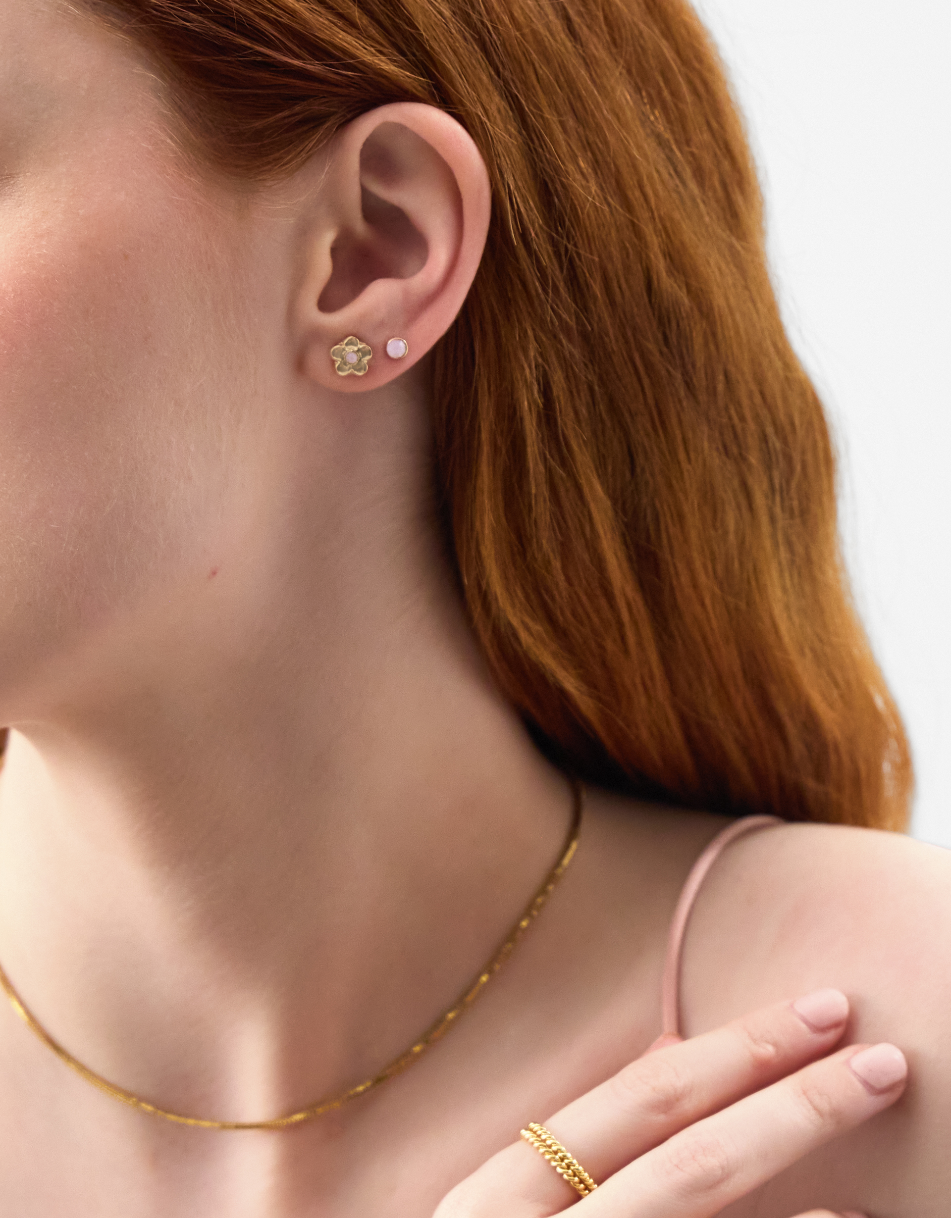 Accessorize Floral 10-Pack Flower Stud Earrings, Gold