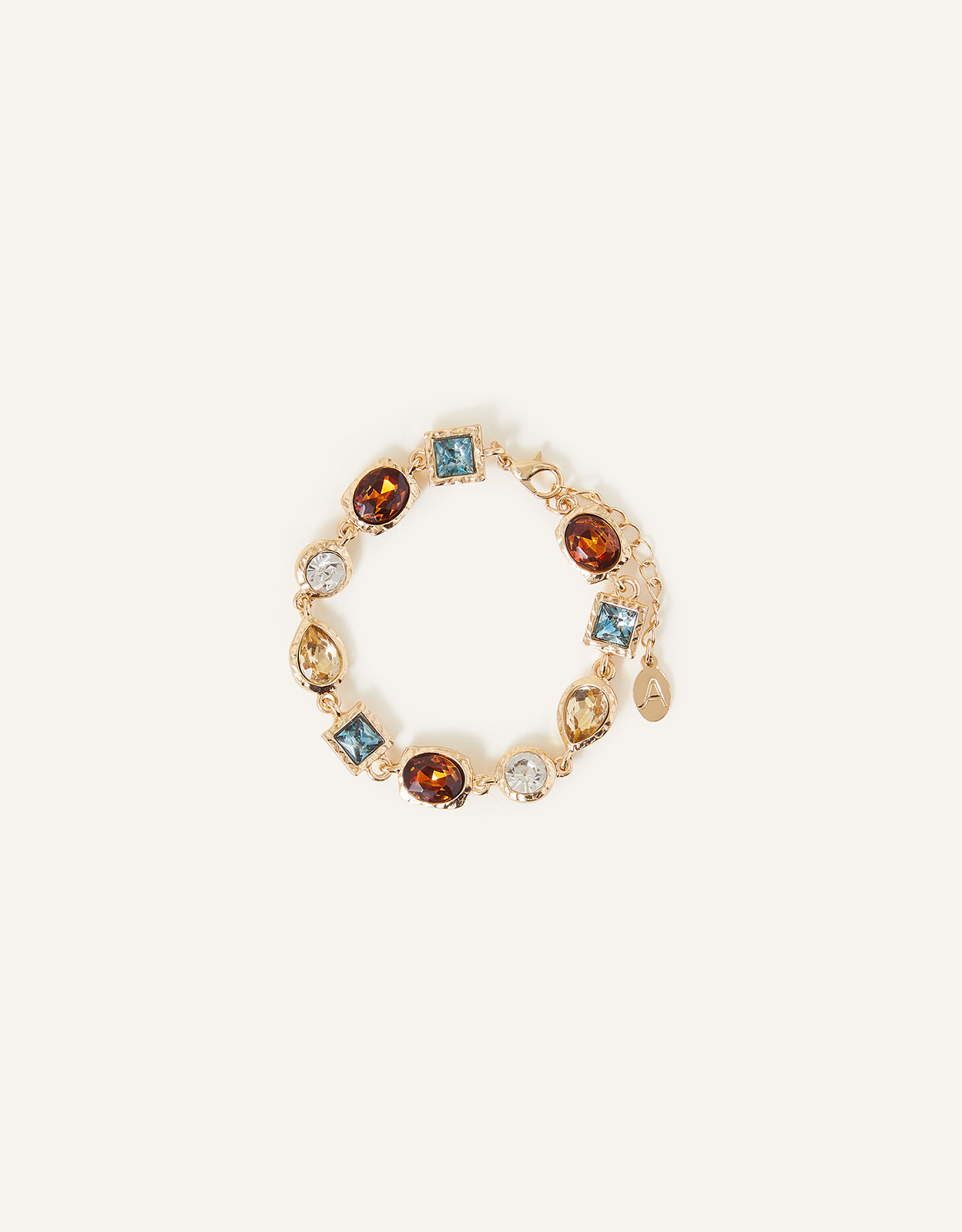 Accessorize Women's Mixed Gem Clasp Bracelet