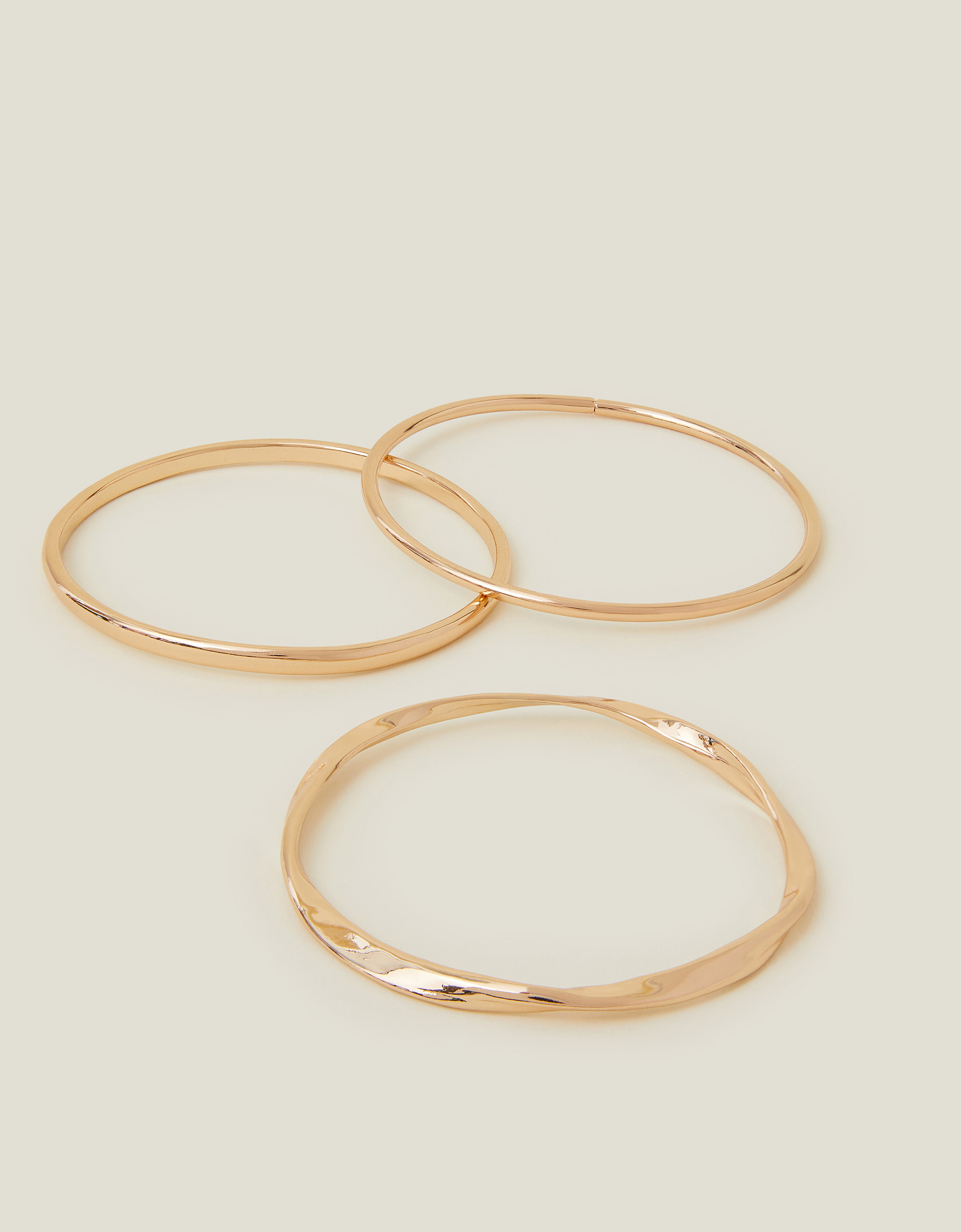 Accessorize Women's Twist Bangles Set of Three