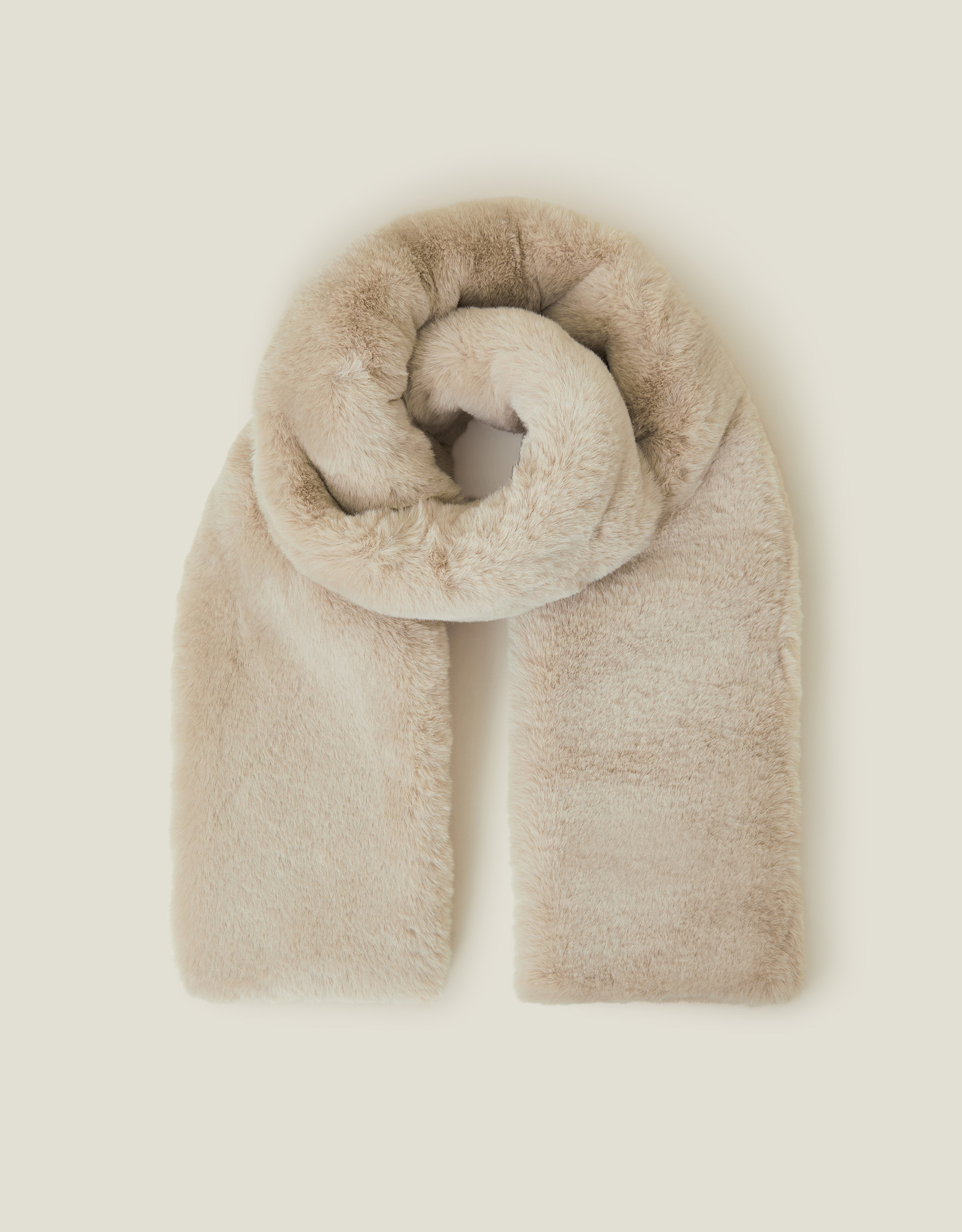 Faux Fur Stole Scarf Natural, Women's - Accessorize