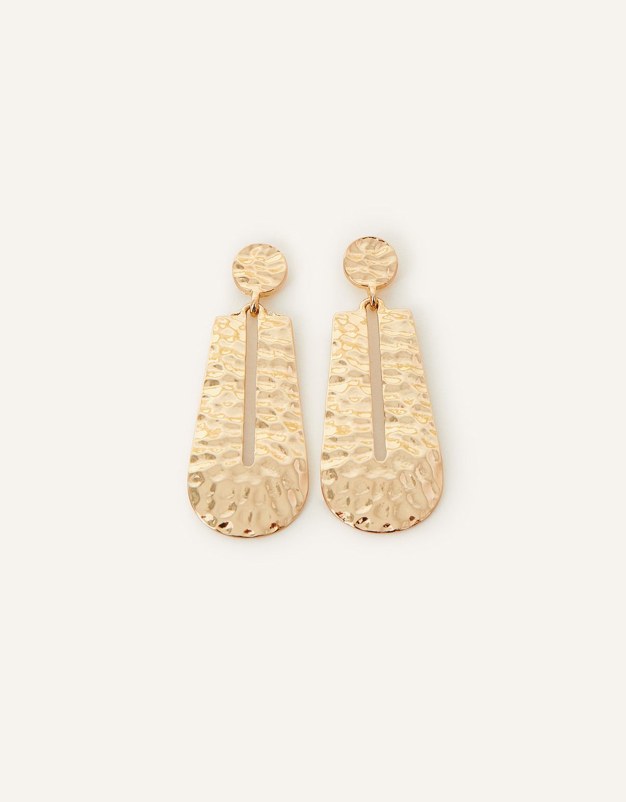 Accessorize Women's Gold Long Door Knocker Earrings, Size: One Size