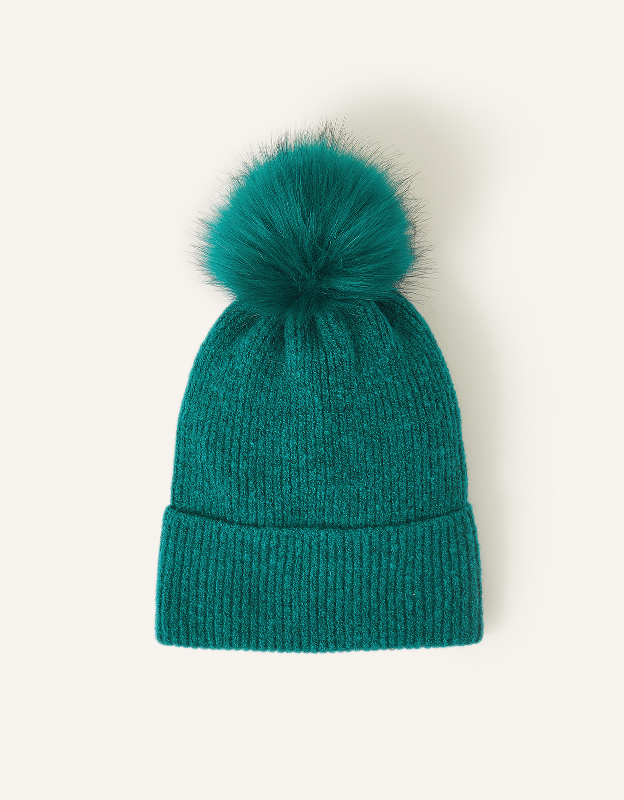 Accessorize Knit Pom-Pom Beanie Teal