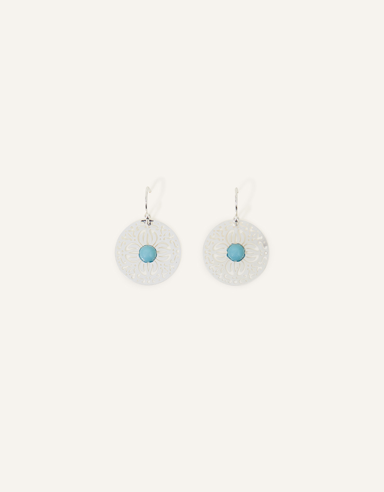 Accessorize Women's Filigree Short Drop Earrings, Size: 2cm