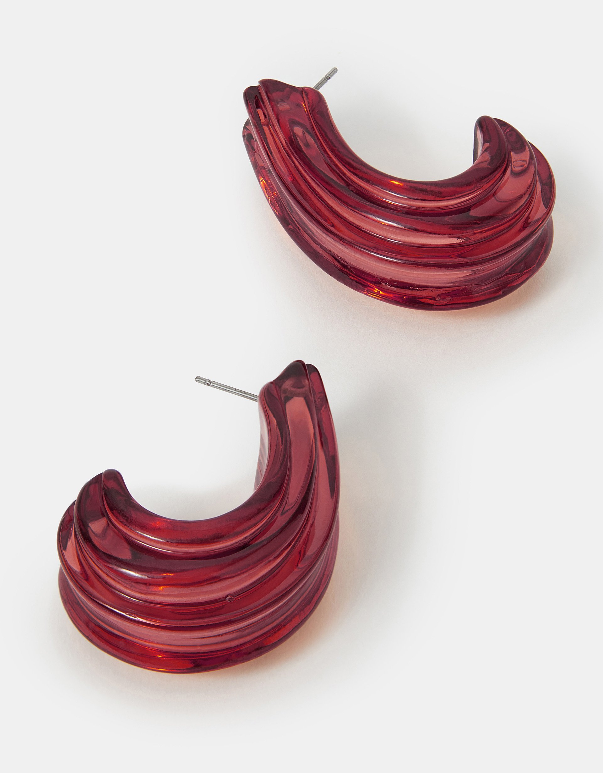 Extra Chunky Resin Hoop Earrings - Accessorize