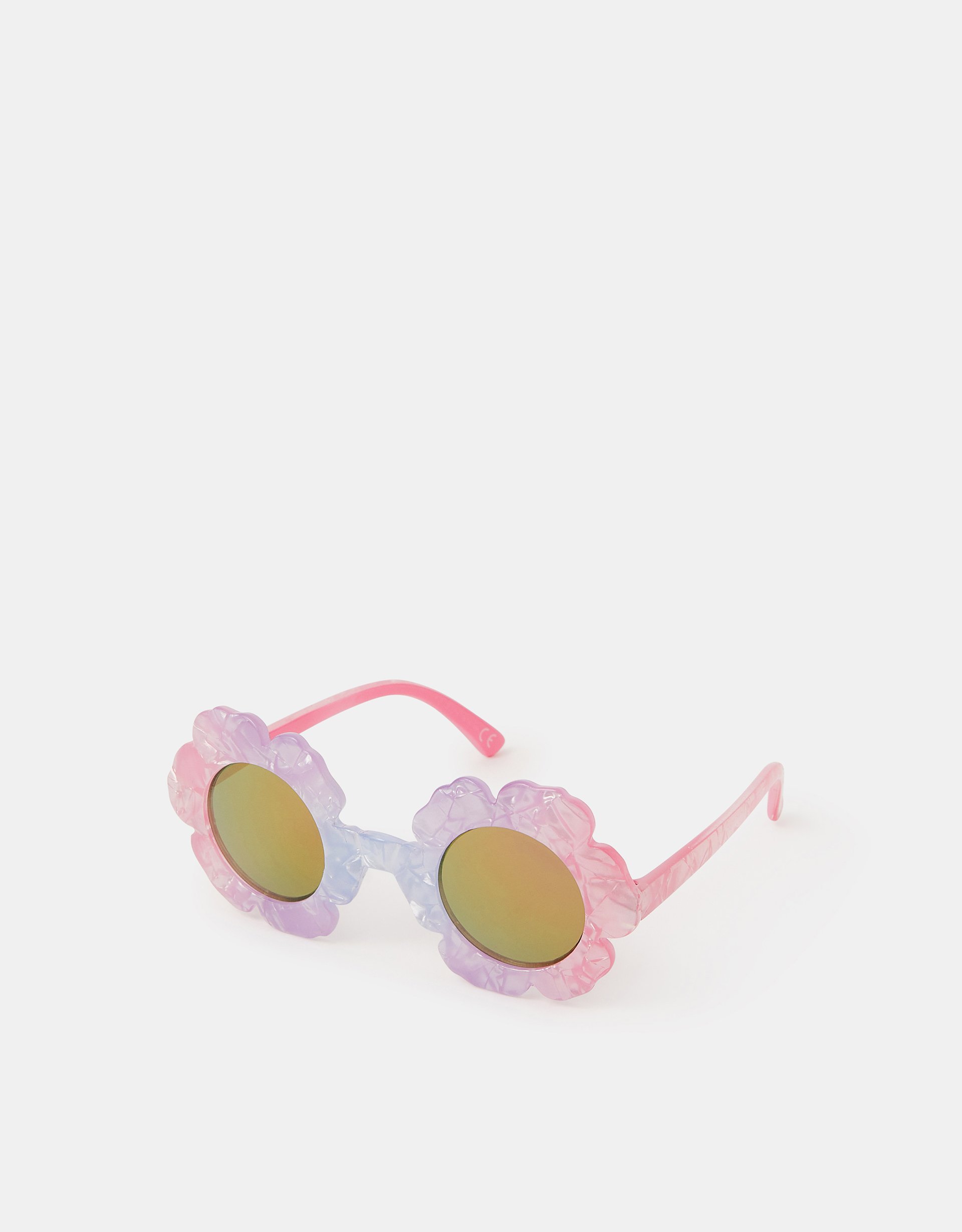 Purple Girls Ombré Flower Round Sunglasses - Accessorize