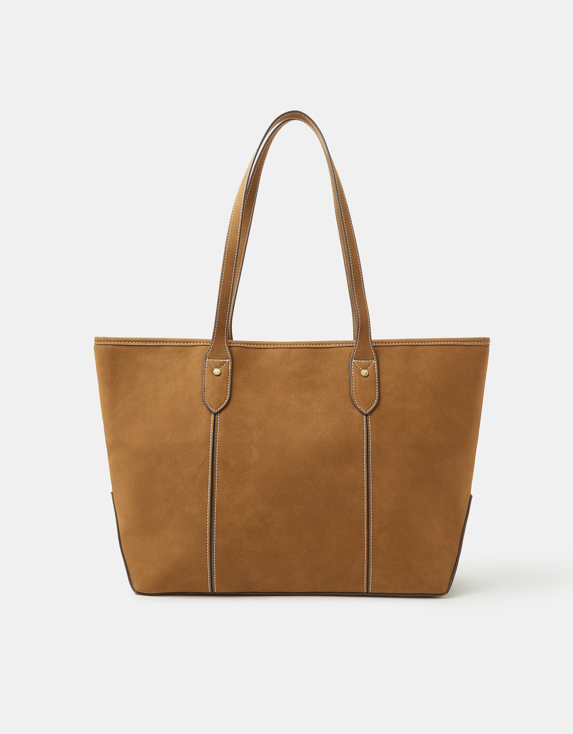 Accessorize Suede Faux Tote Bag, Tan