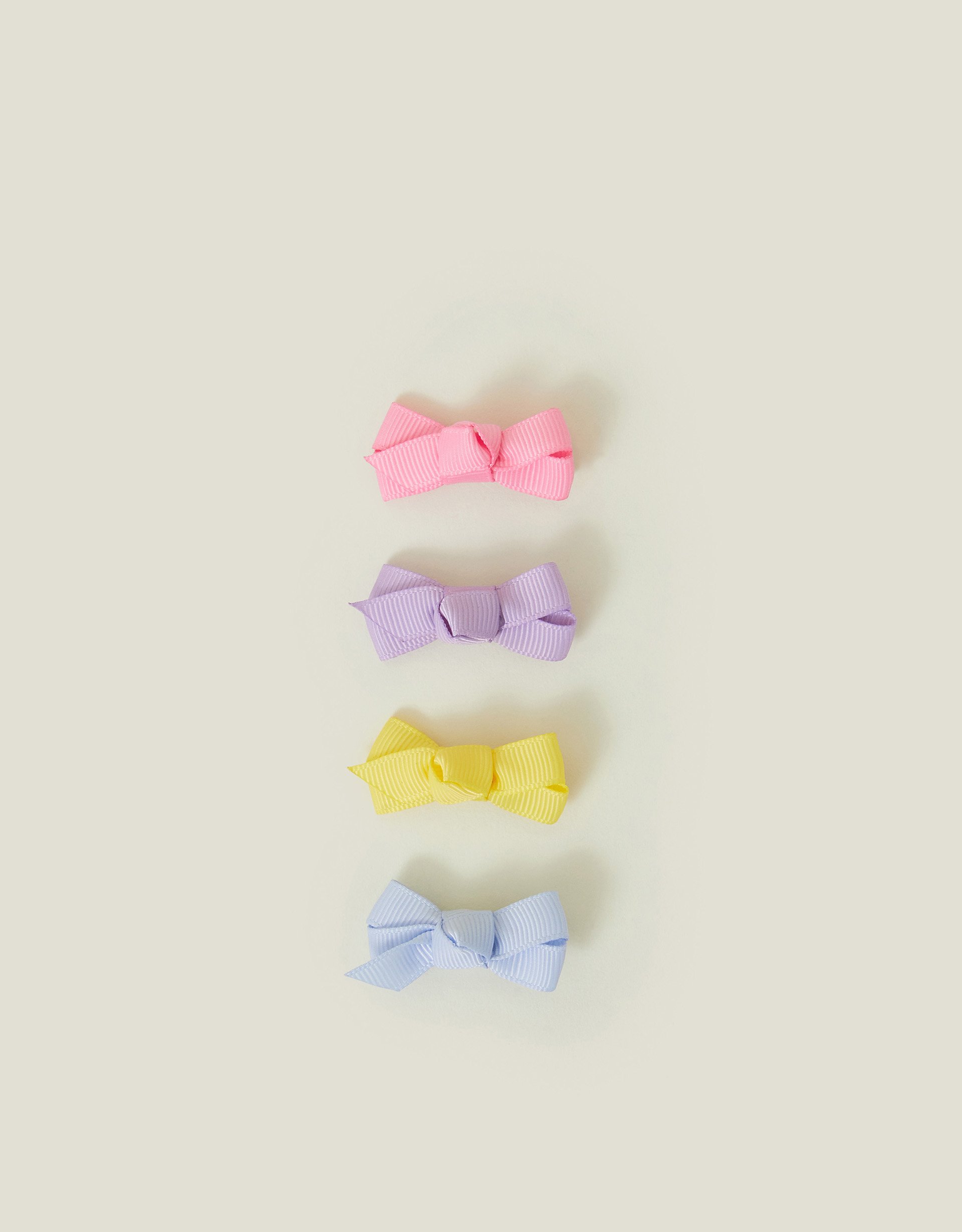 Purple 4-Pack Girls Bow Hair Clips, Kids - Accessorize
