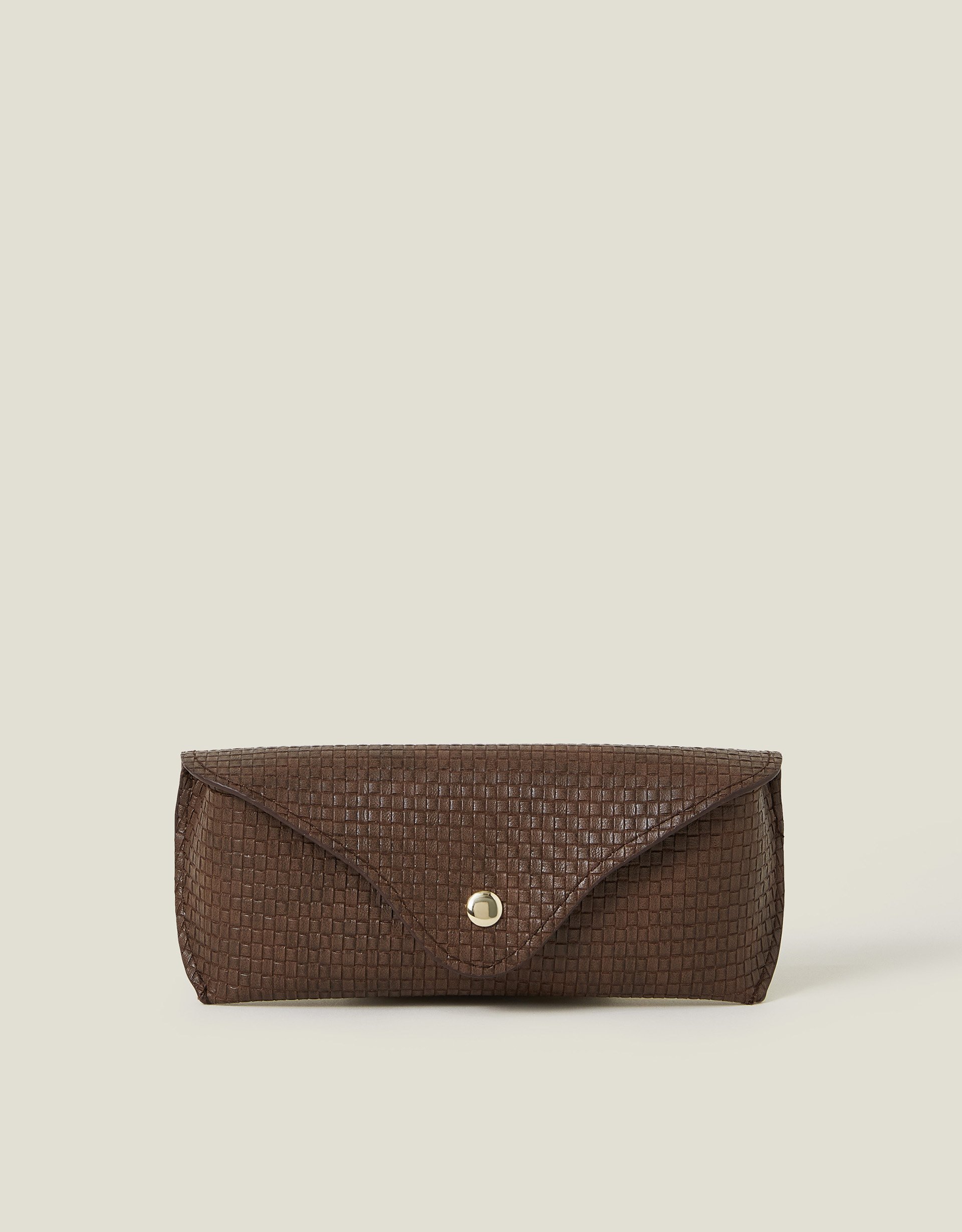 Red Woven Faux Leather Sunglasses Case - Accessorize