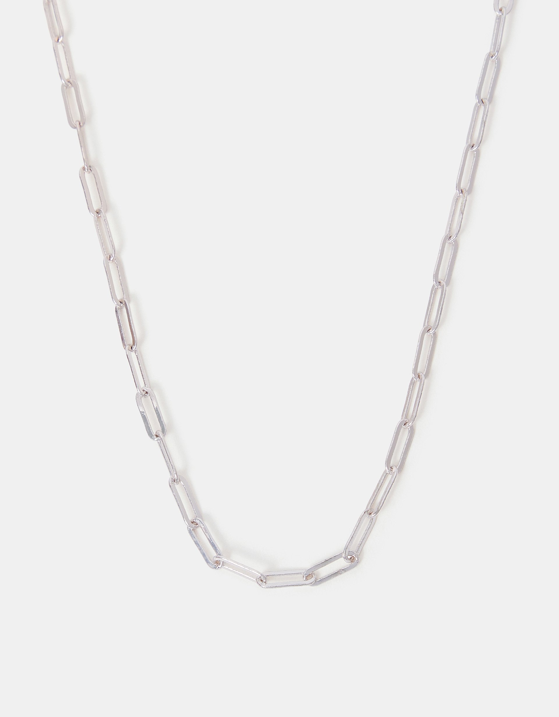 Red Sterling Silver-plated Paper Clip Chain, Women's - Accessorize