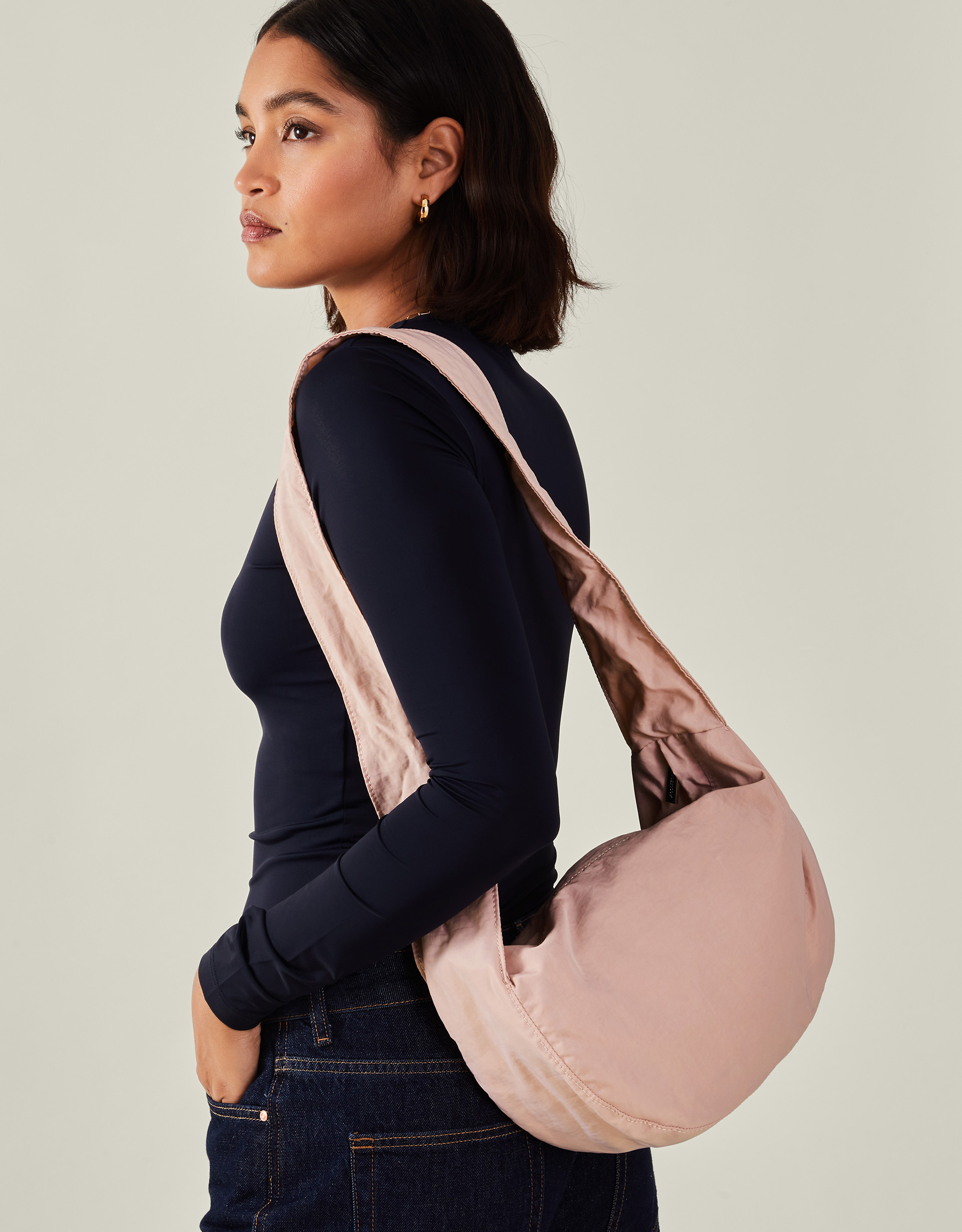 Pink Ruched Strap Sling Bag, Size: 23x13cm, Women's - Accessorize