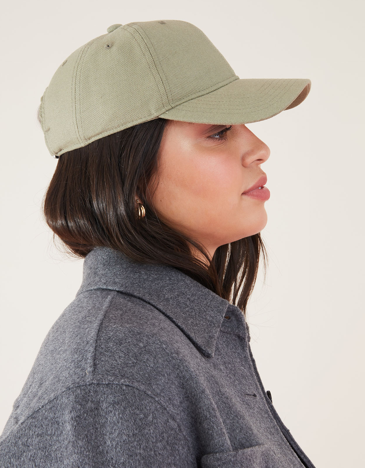 Accessorize Green Twill Baseball Cap, Size: One Size