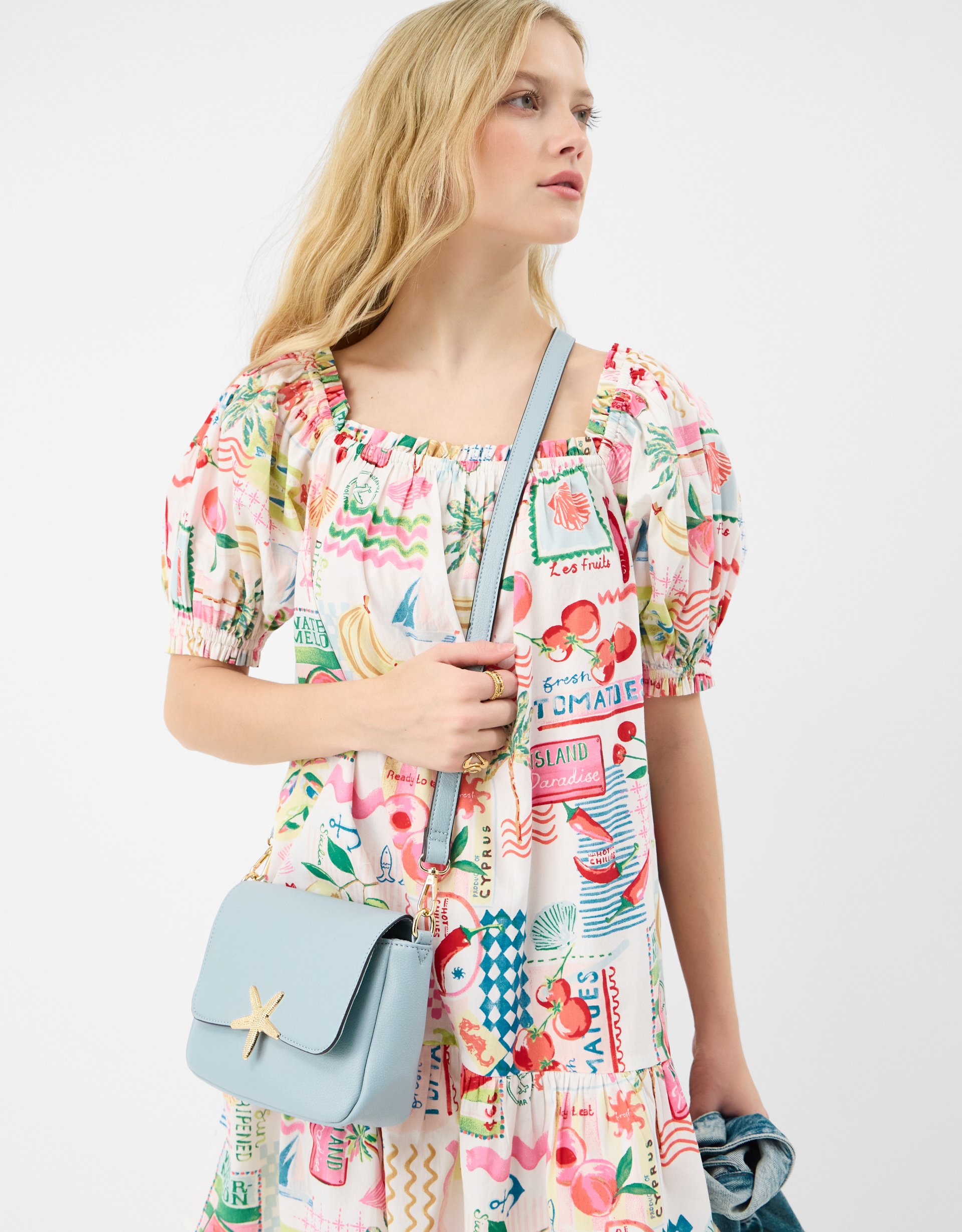 Sky Blue Starfish Crossbody Bag - Accessorize