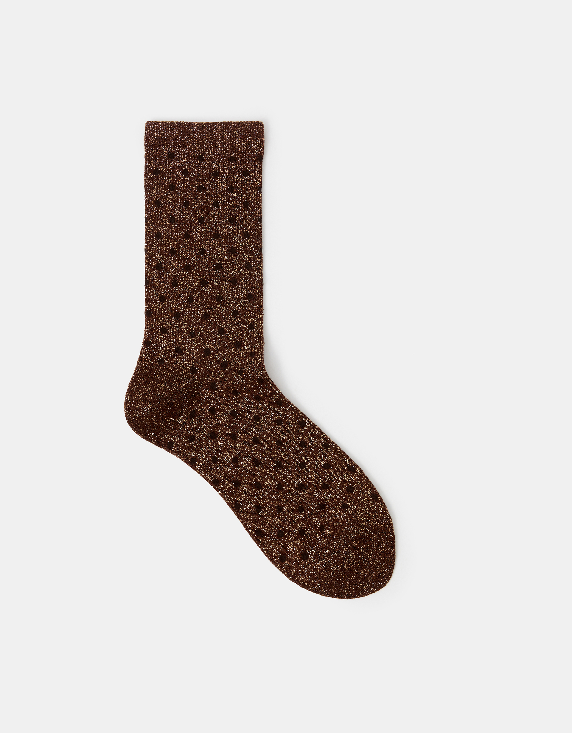 Accessorize Polka Dot Glitter Socks, Gold