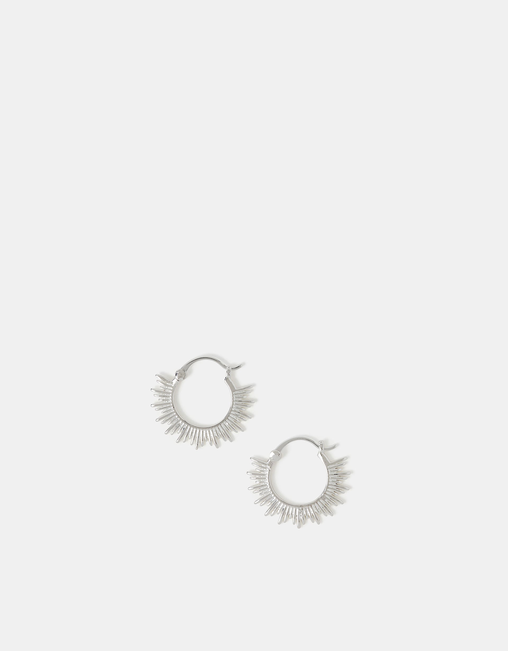 Accessorize Sterling Silver-Plated Sun Hoop Earrings