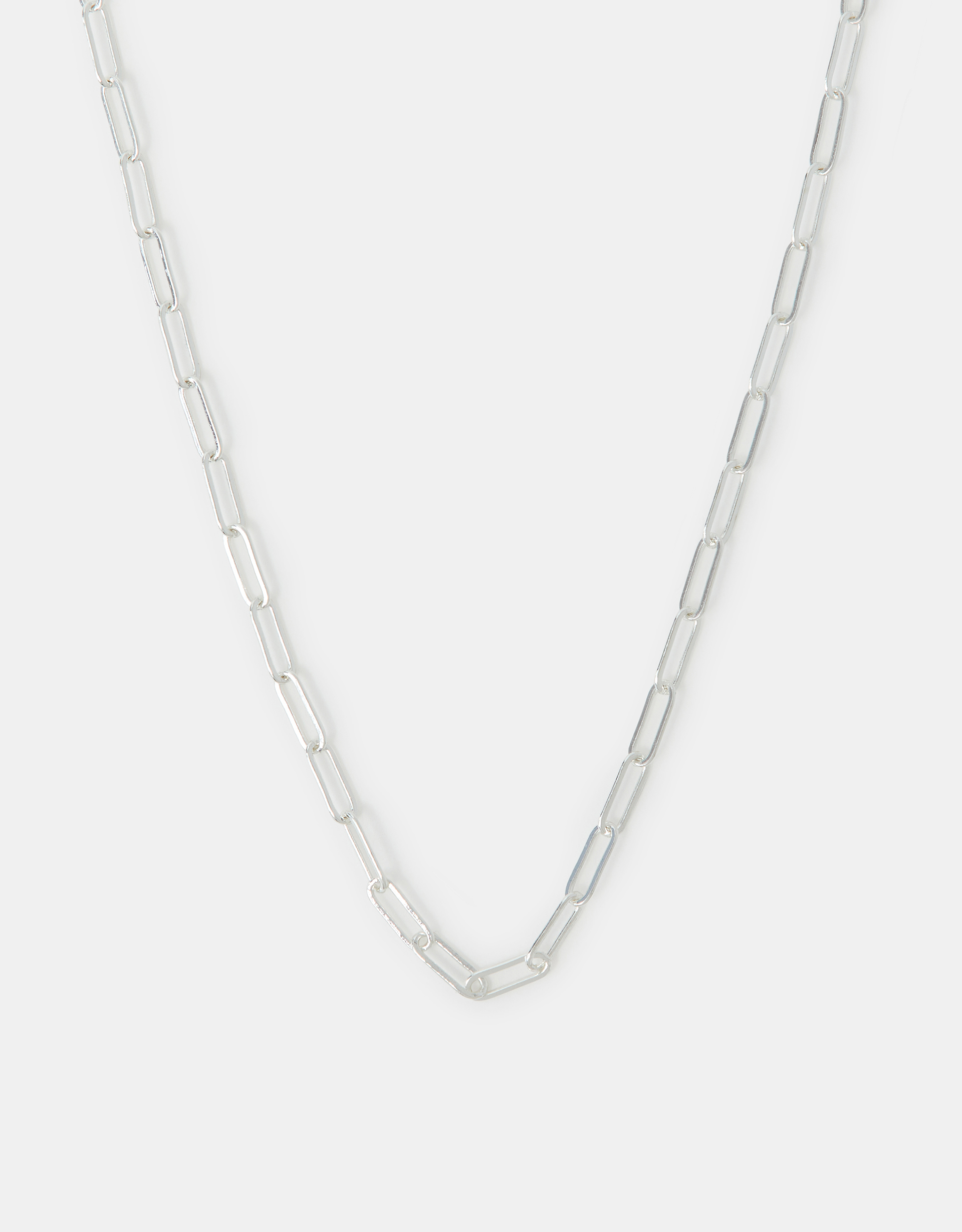 Accessorize Lace Sterling Silver-Plated Paperclip Chain Necklace