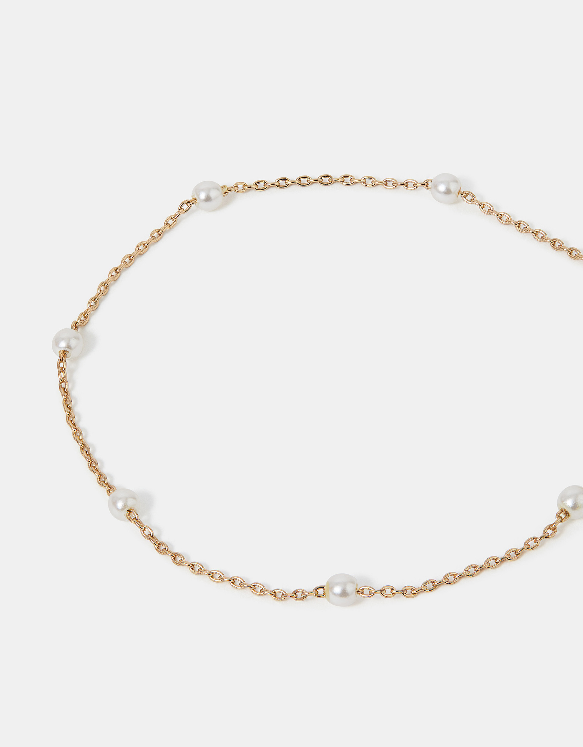 Gold Pearl Bead Station Bracelet - Accessorize
