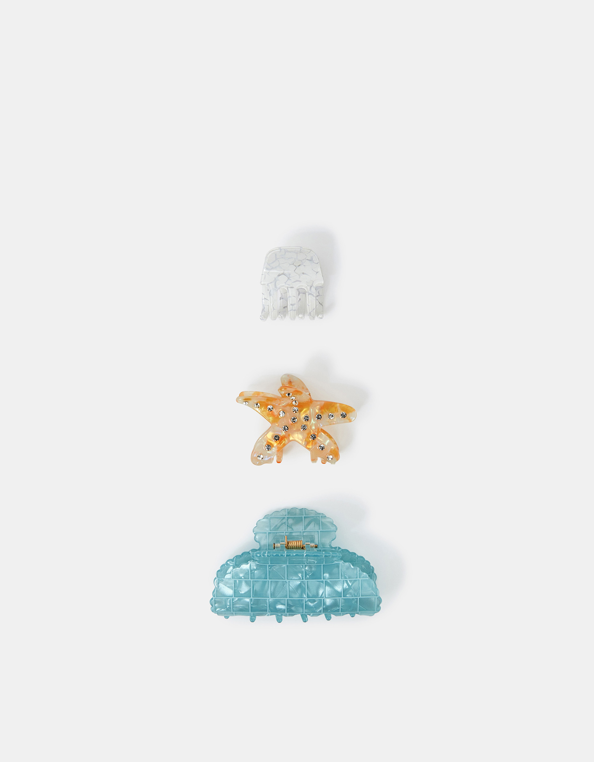 3-Pack Starfish Claw Clips - Accessorize