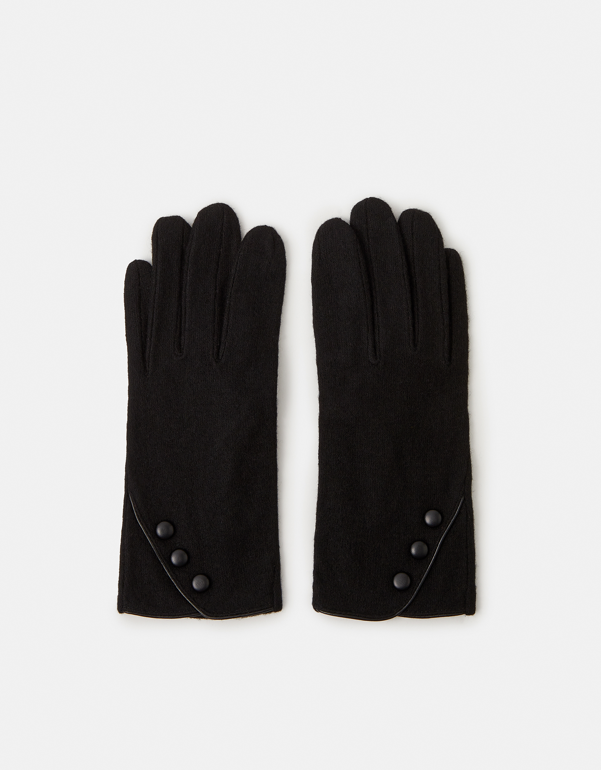 Plain Wool Gloves Black, Size: S / M - Accessorize