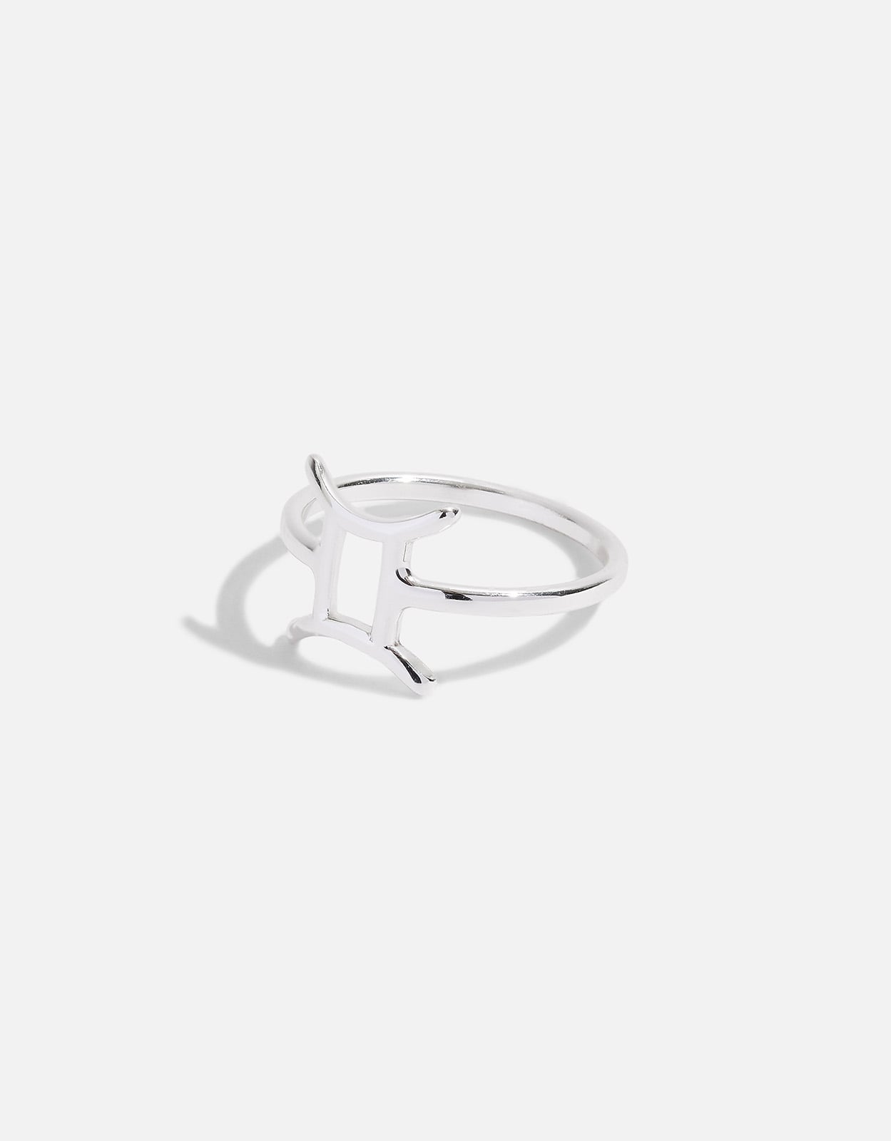 Accessorize 925 Sterling Silver Zodiac Gemini Ring, Size: S