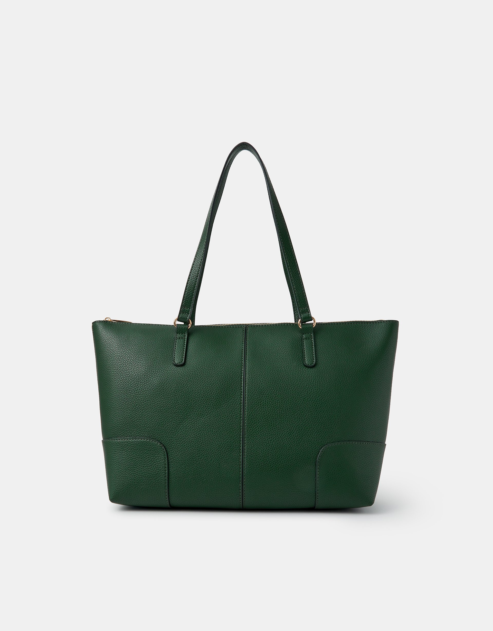Dark Green Plain Tote Bag Size: 30x15x45cm - Accessorize