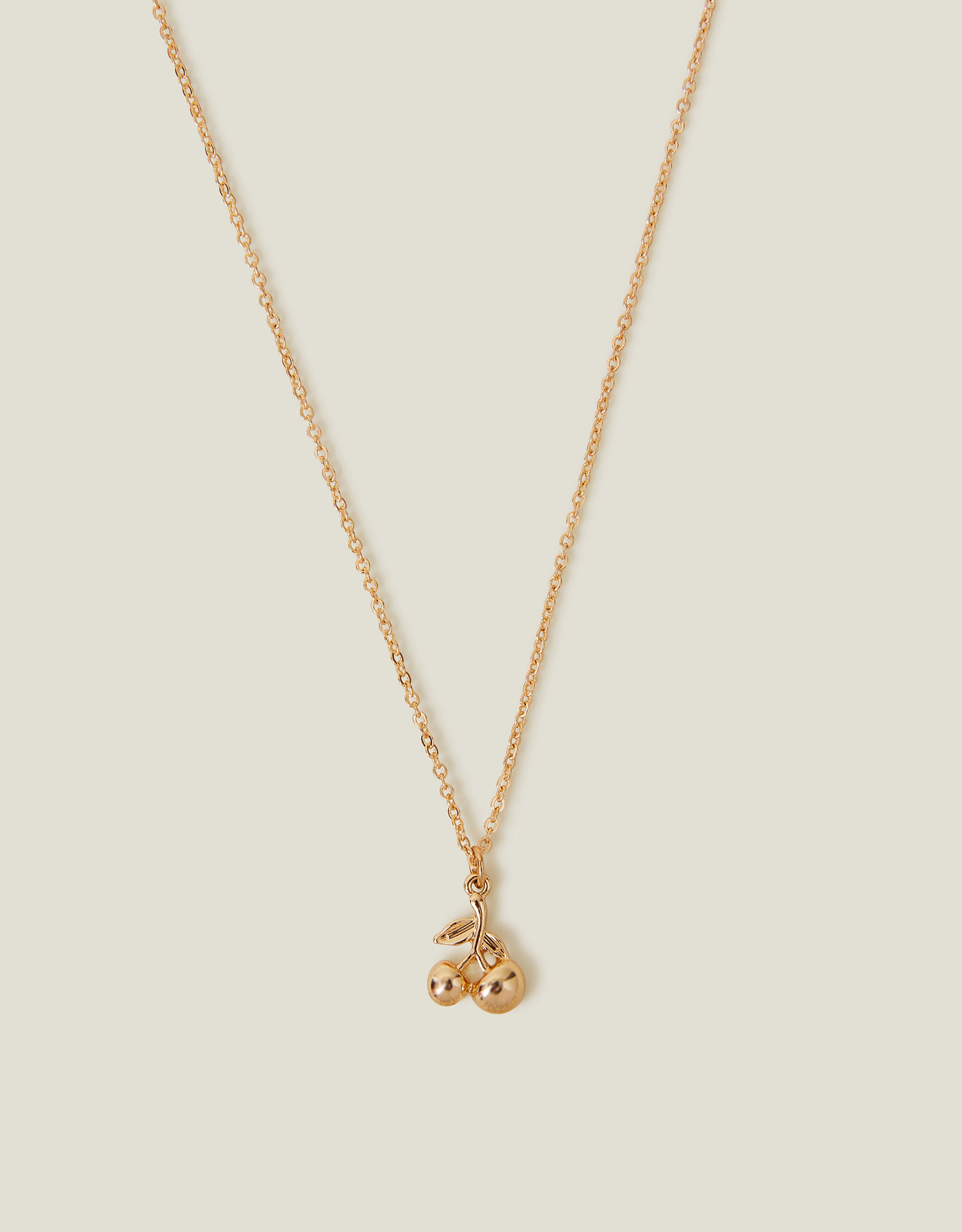 Gold Cherry Pendant Necklace - Accessorize