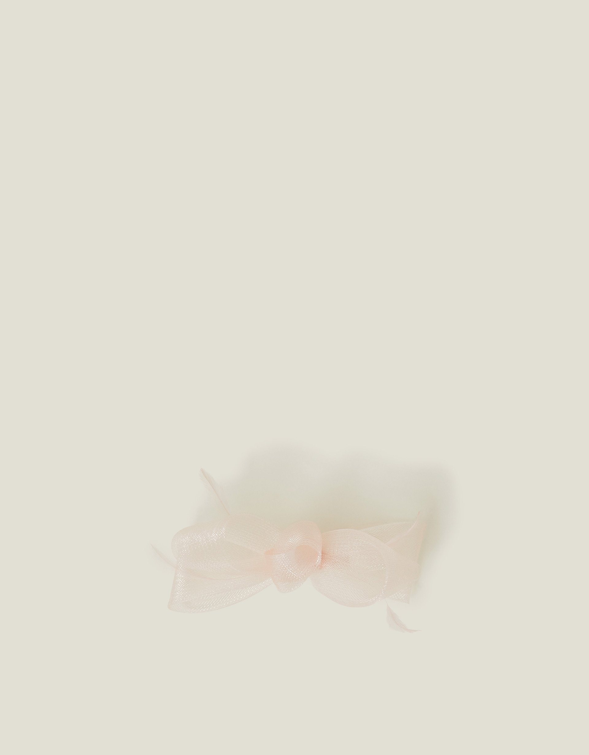 Fascinator Feather Bow Hair Clip Pink - Accessorize