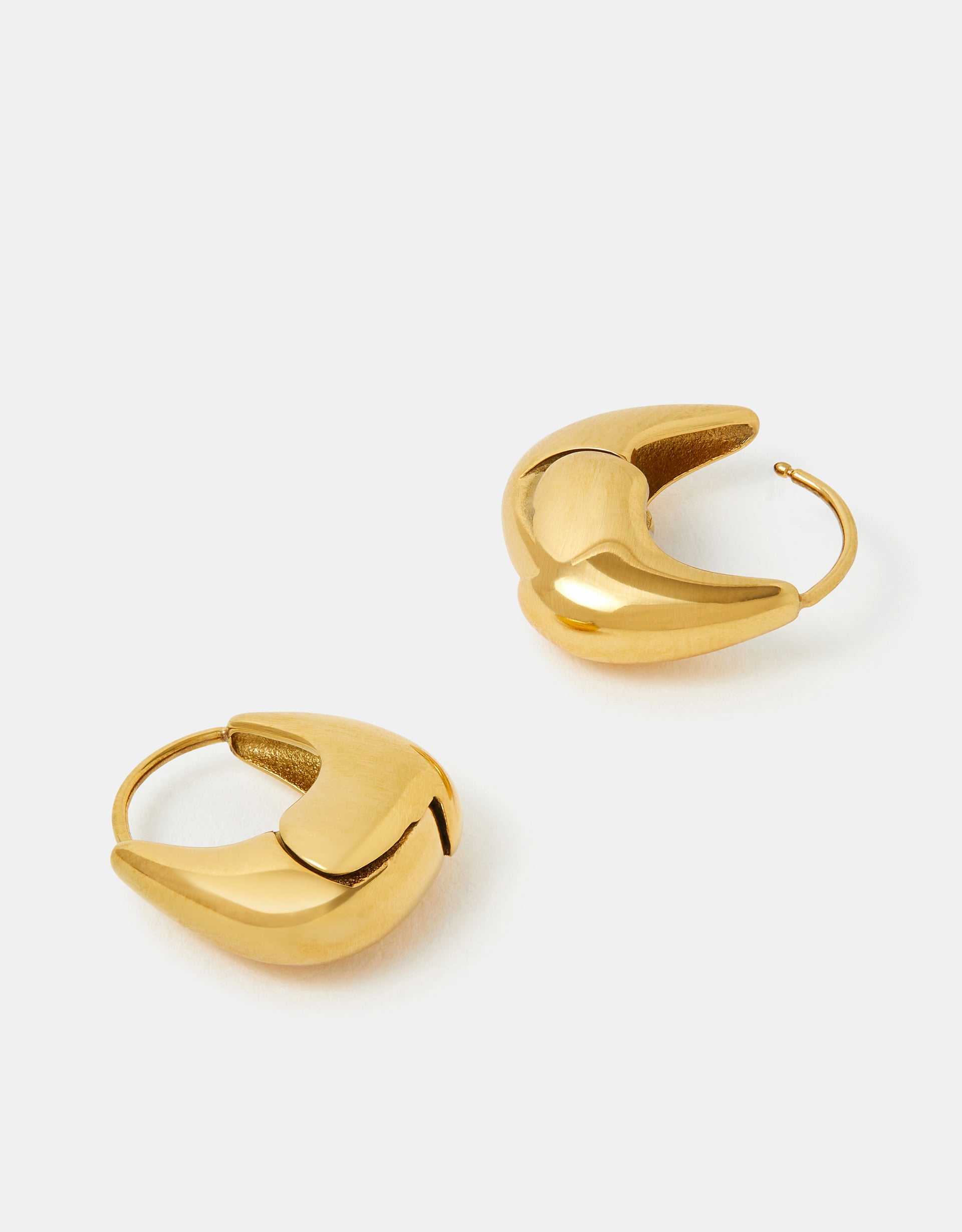Accessorize Stainless Steel Horseshoe Hoop Earrings