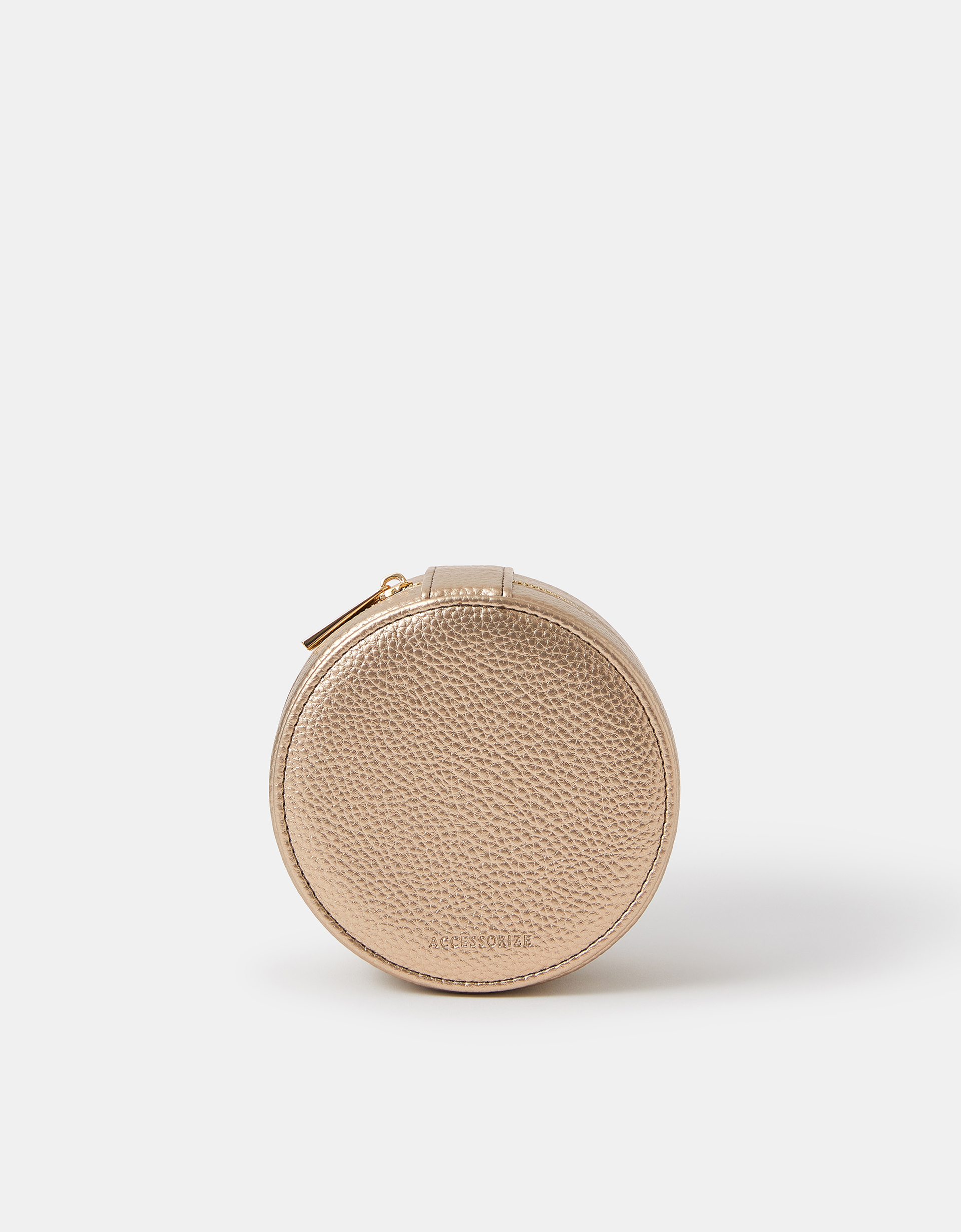 Round Metallic Jewellery Box - Accessorize