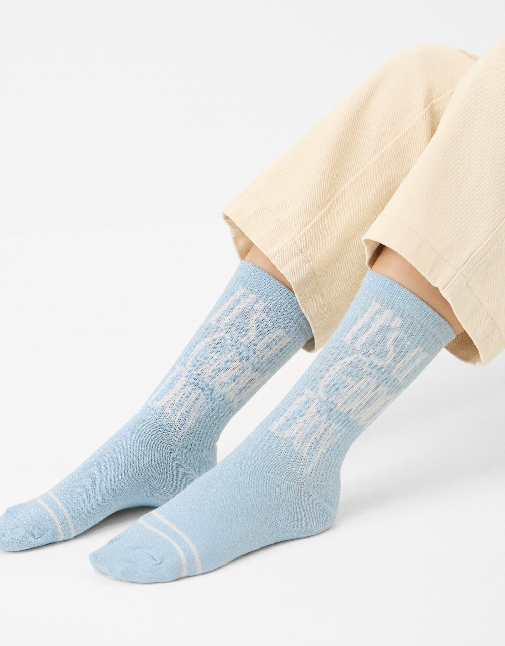 Accessorize Good Day Socks, Sky Blue