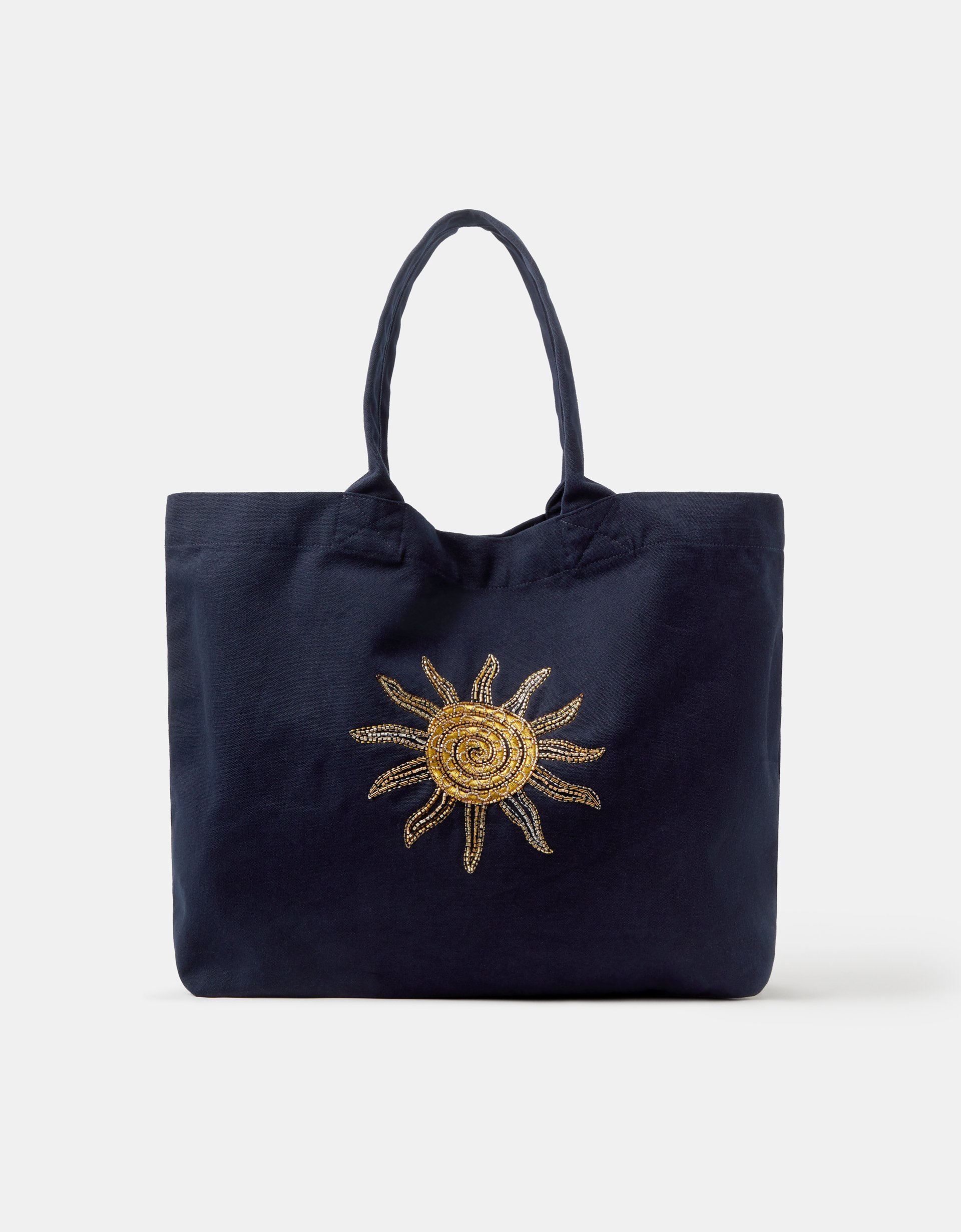 Accessorize Cotton Sun Embellished Shopper Bag