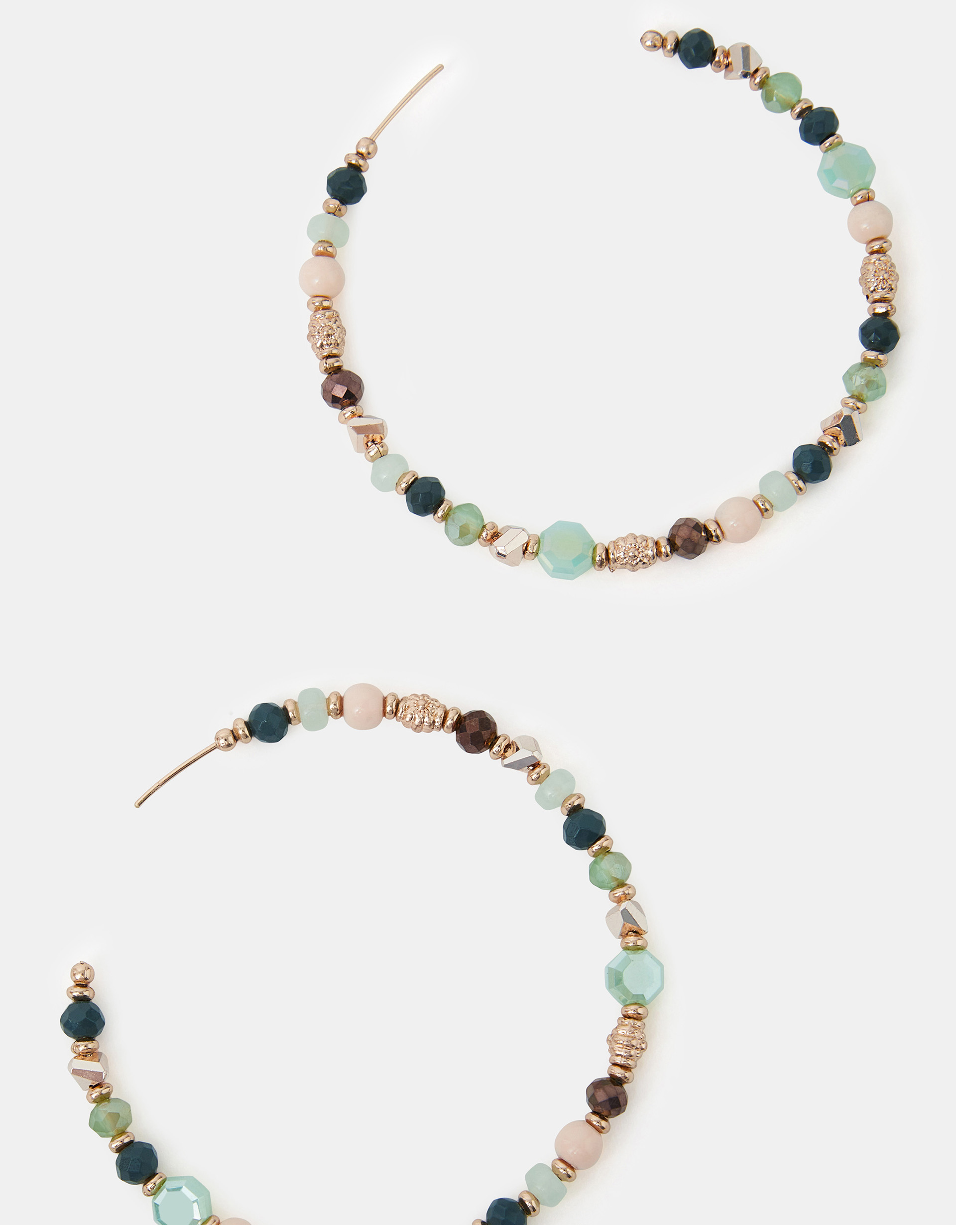 Gold Large Bead Hoop Earrings - Accessorize