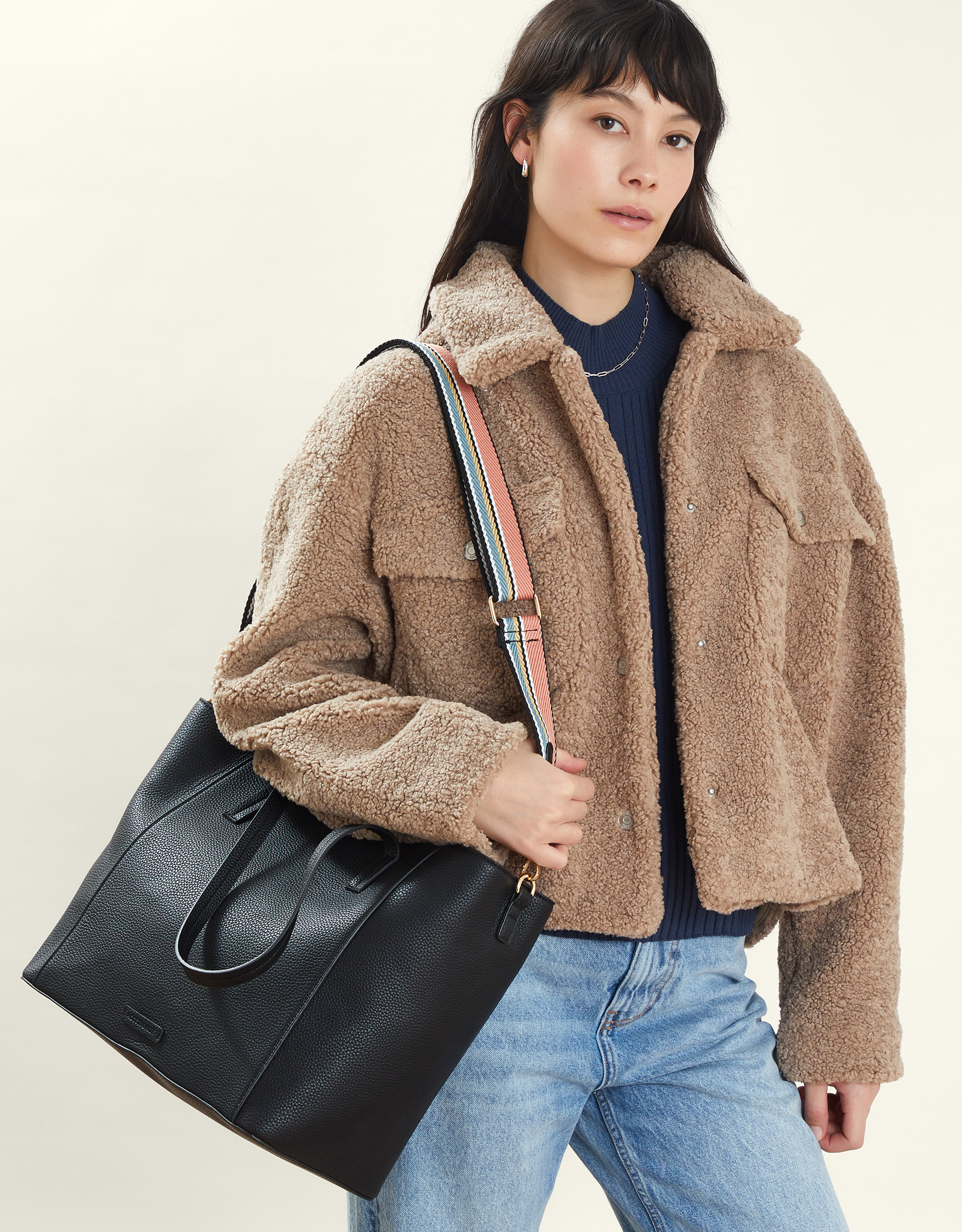 Black Faux Leather Shoulder Bag - Accessorize