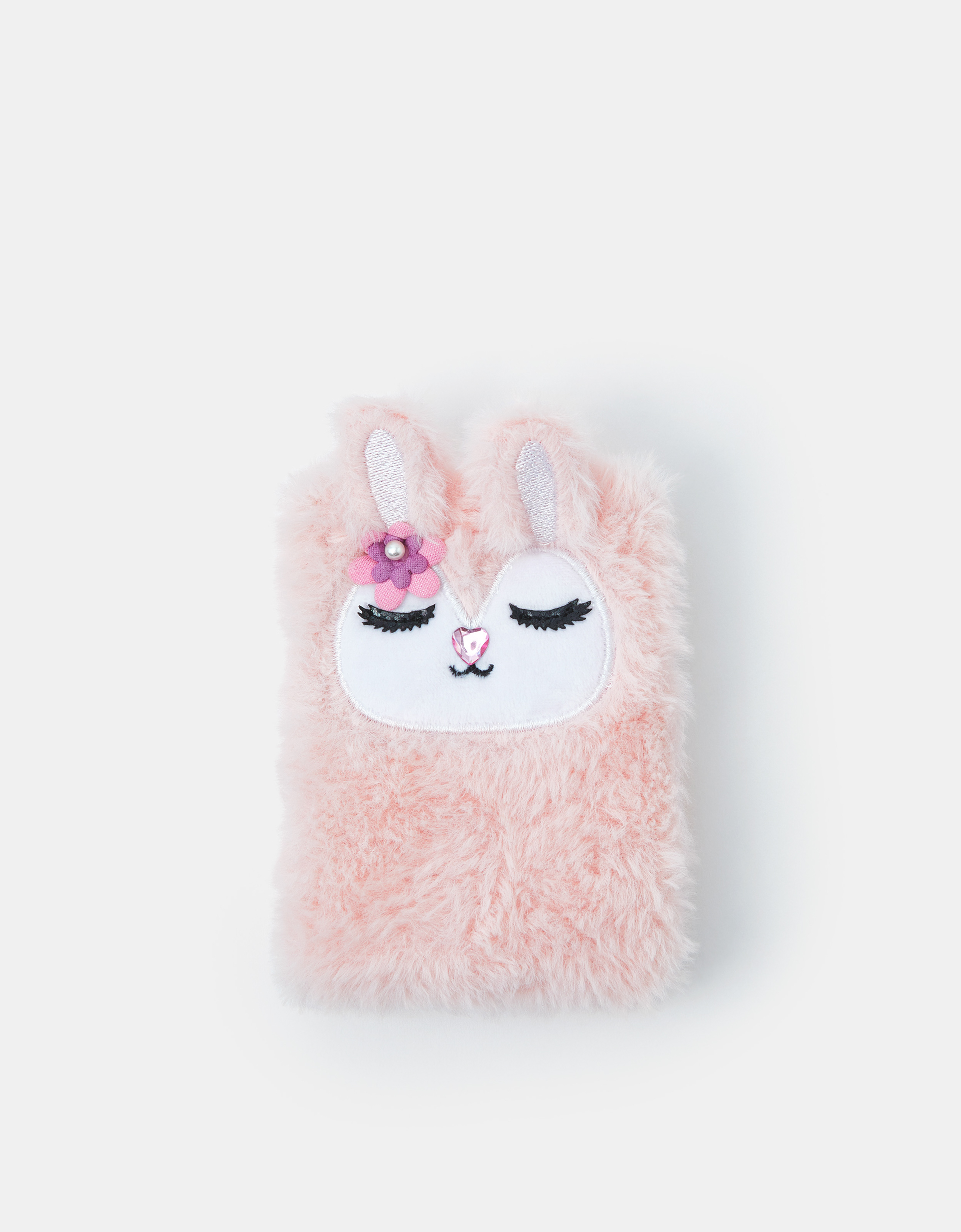Pink Girls Fluffy Bunny Notebook - Accessorize