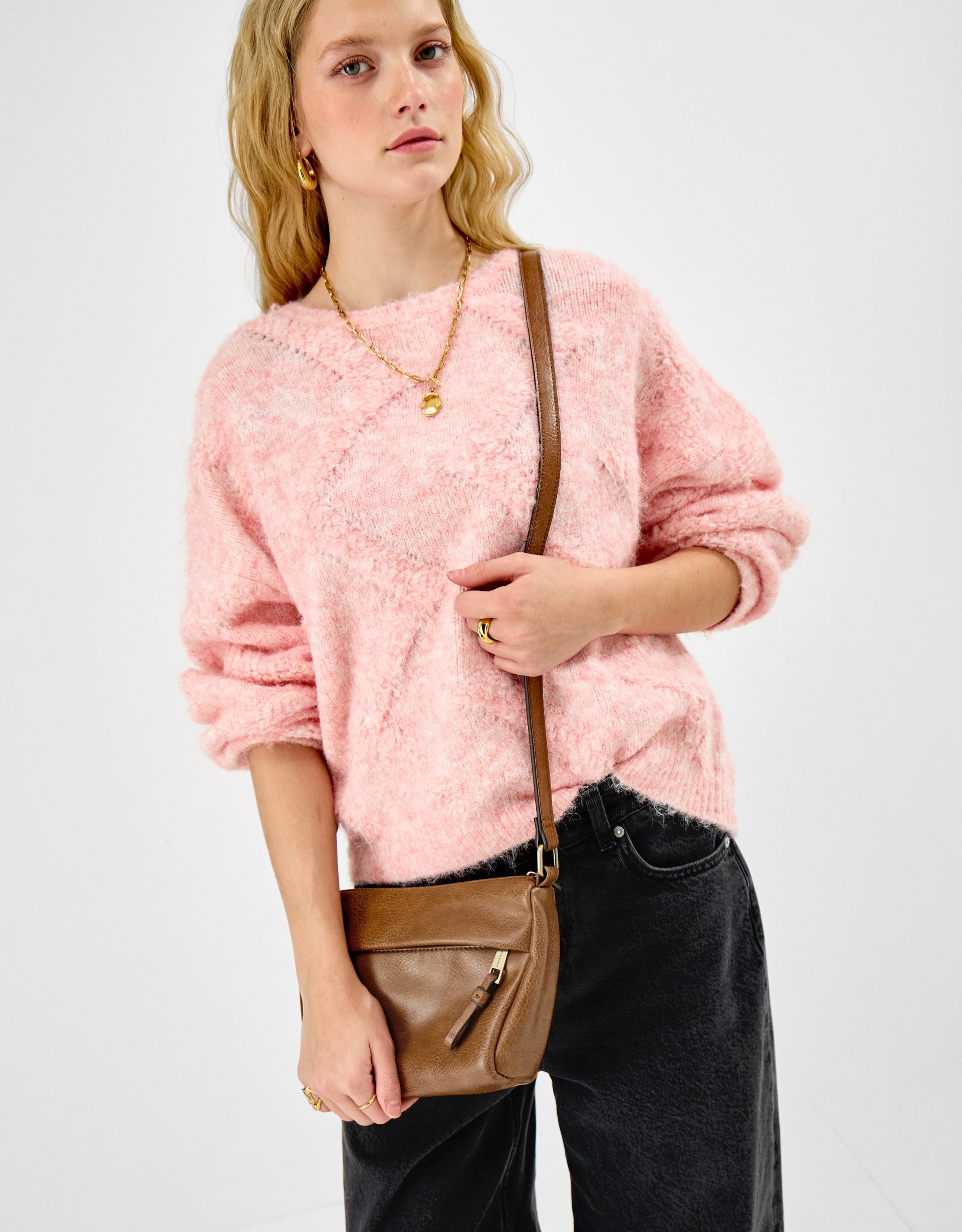 Tan Zip Front Crossbody Bag - Accessorize