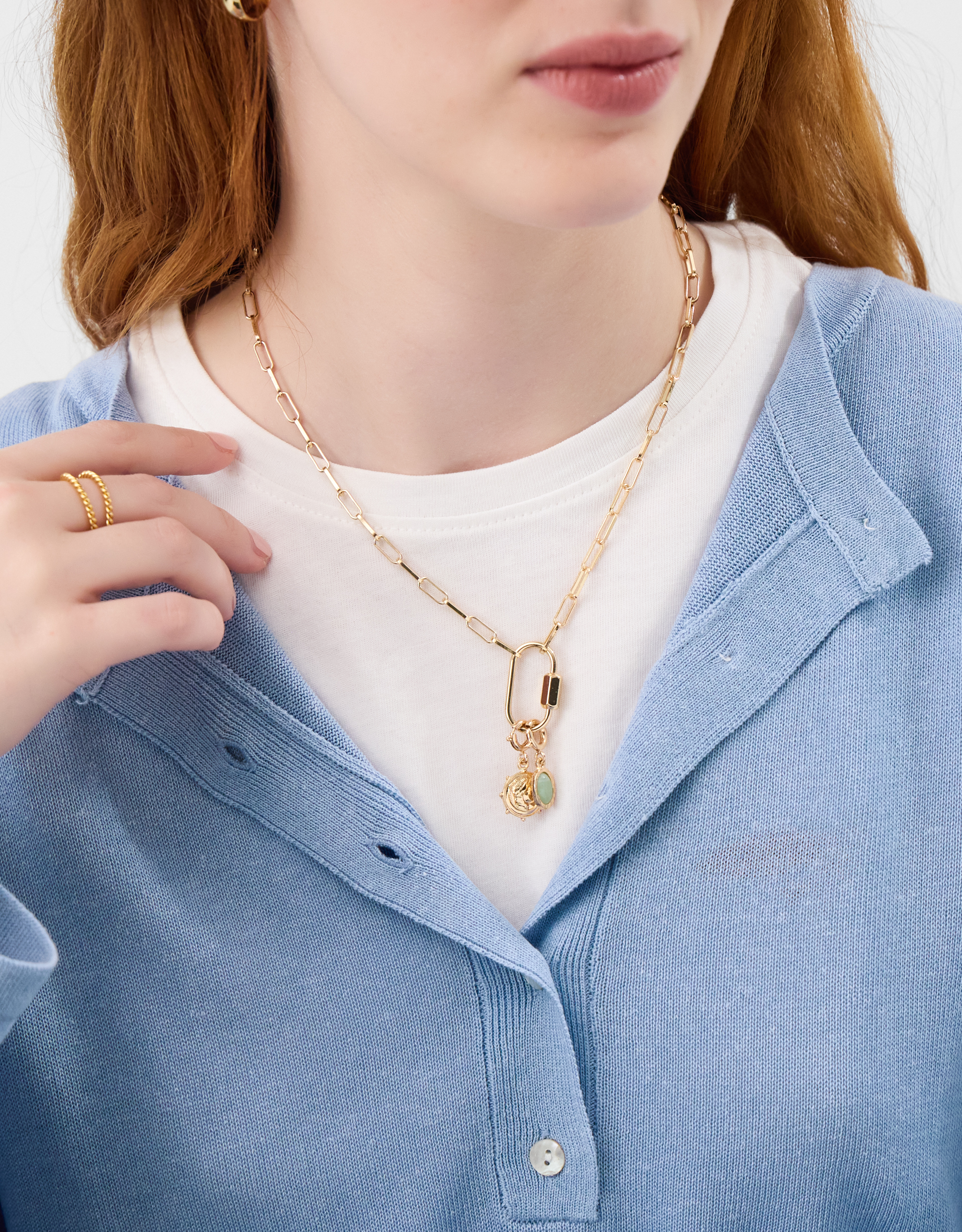 Accessorize Lace 2-Pack Coin Jewellery Charms, Gold