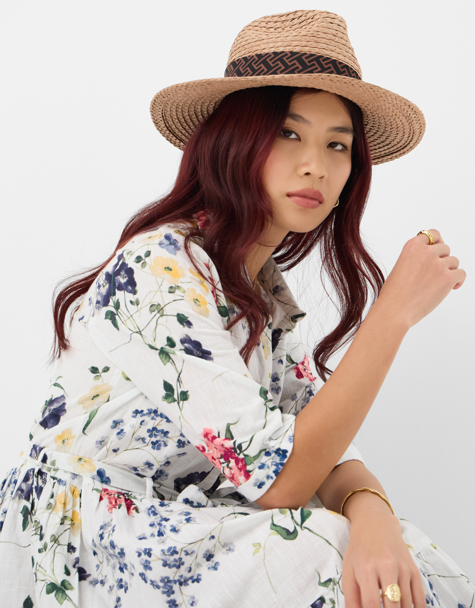 Straw Fedora Hat - Accessorize