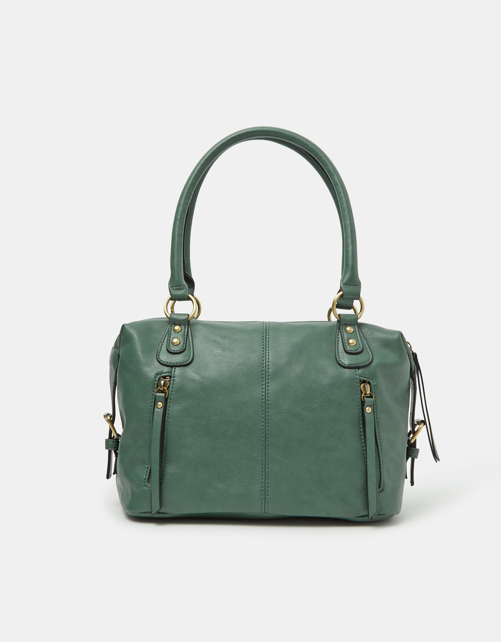 Green Double Zip Tote Bag