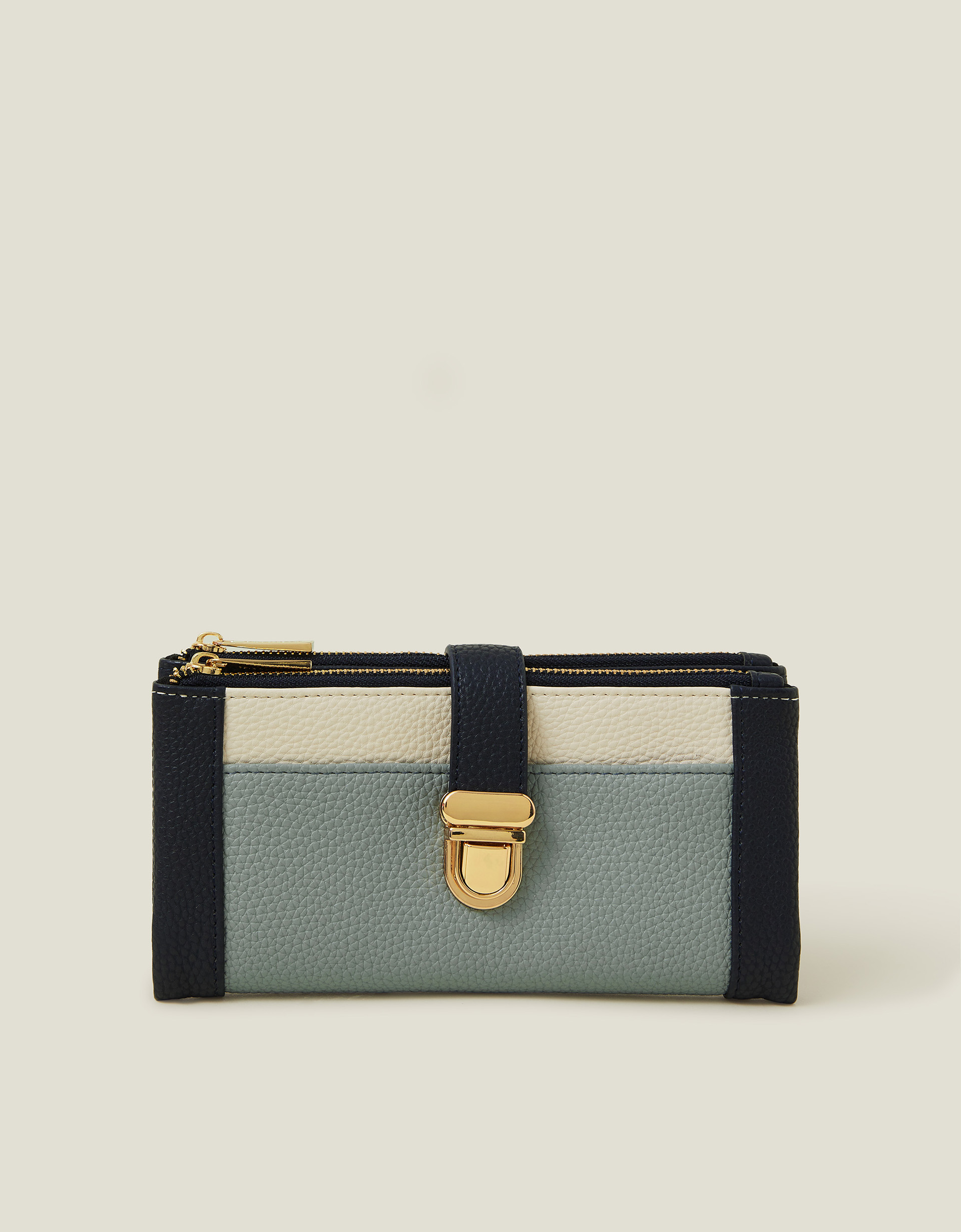 Multicolour Push Lock Faux Leather Wallet - Accessorize