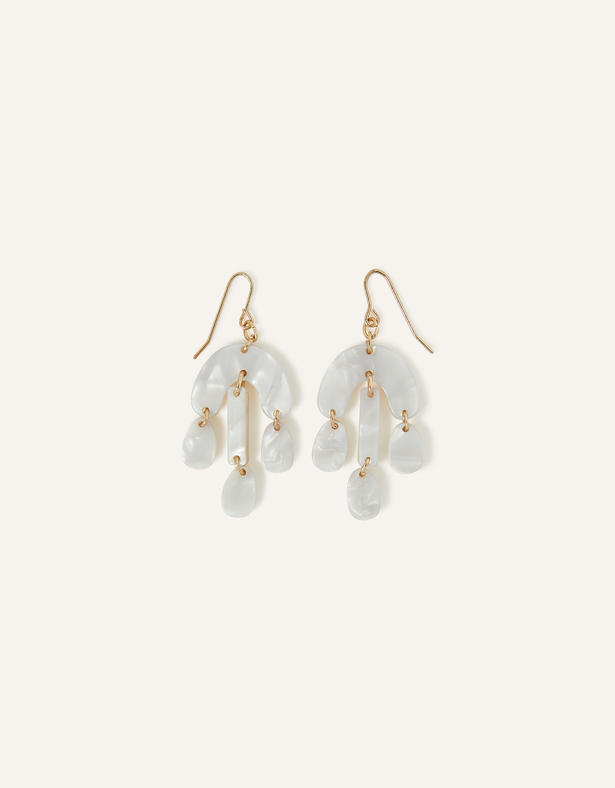 Accessorize Women's Pearlised Mixed Shape Earrings