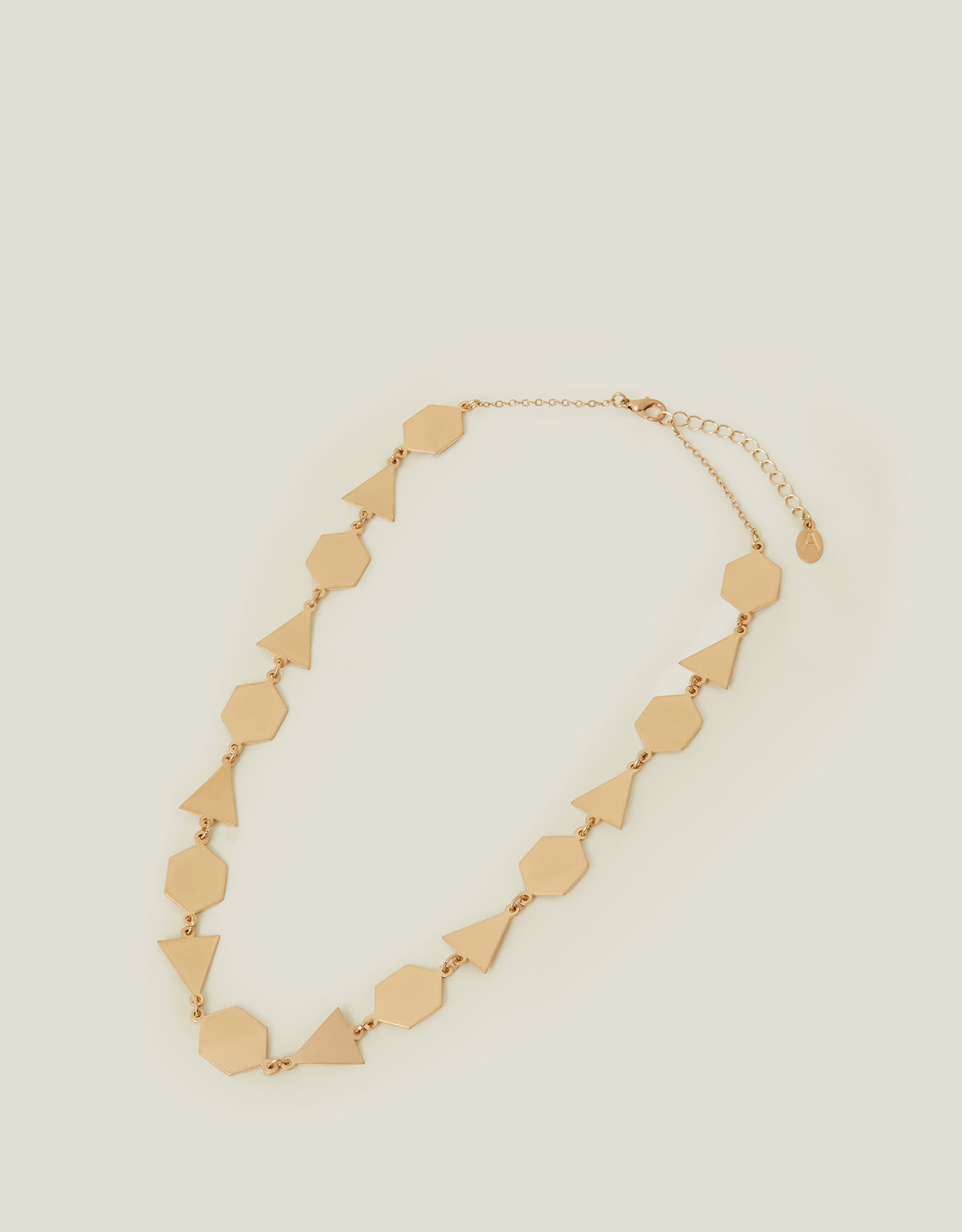 Gold Geometric Shapes Collar Necklace, Women's - Accessorize