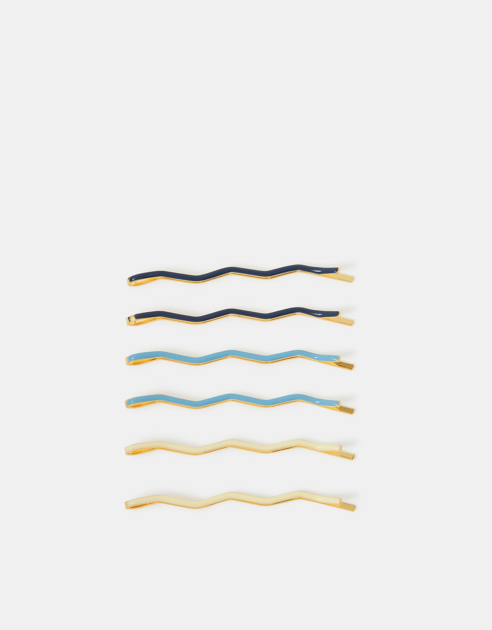 Accessorize Decor 6-Pack Wiggle Hair Slides, Gold