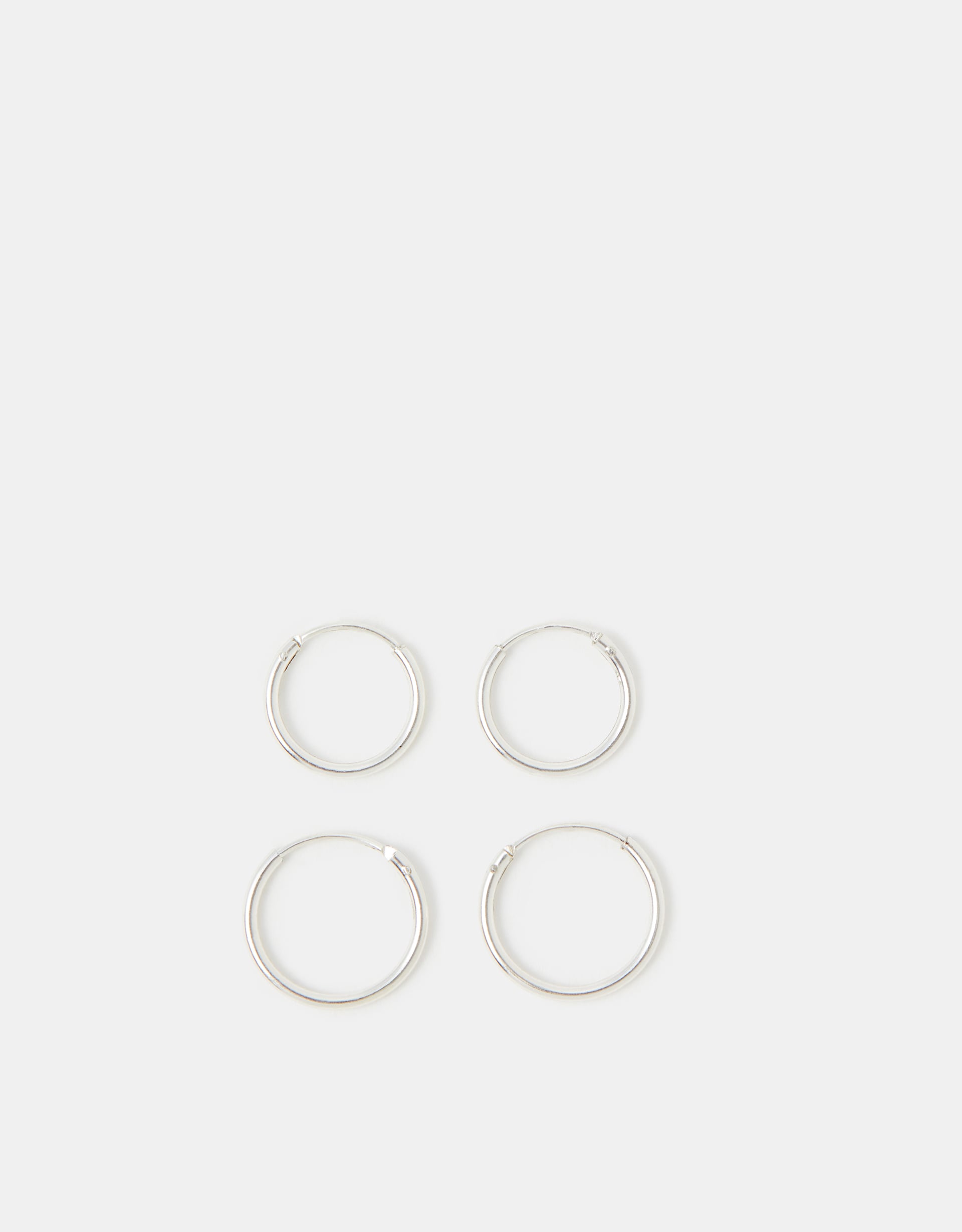 Accessorize 2-Pack Sterling Silver Hoop Earrings